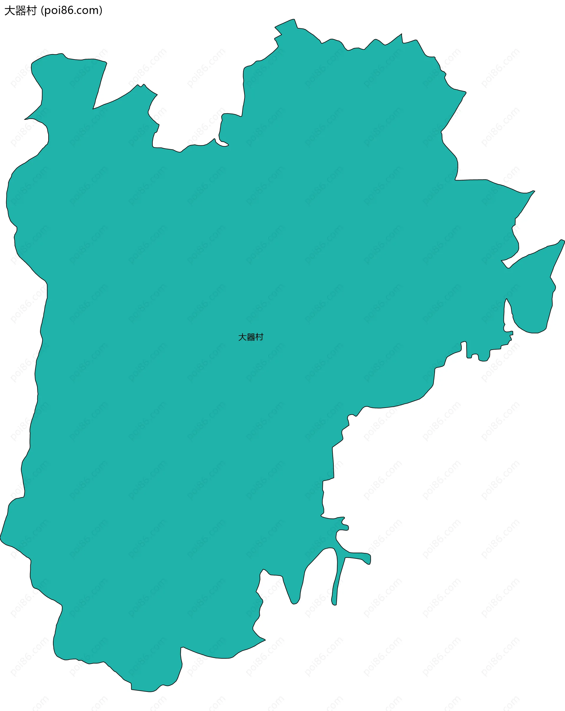 大器村边界地图