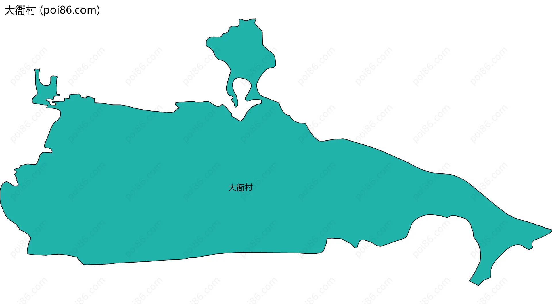 大衙村边界地图