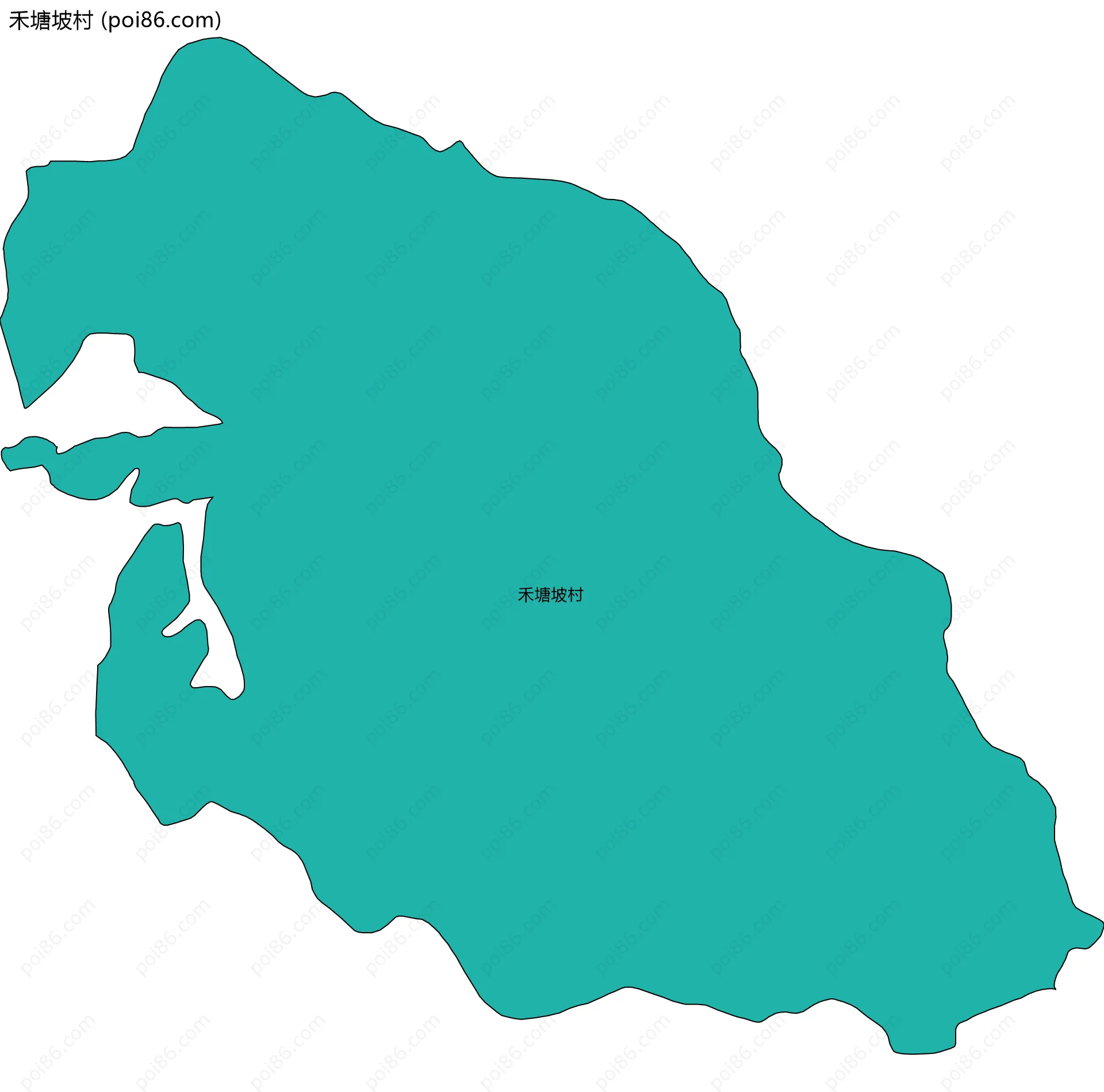 禾塘坡村边界地图