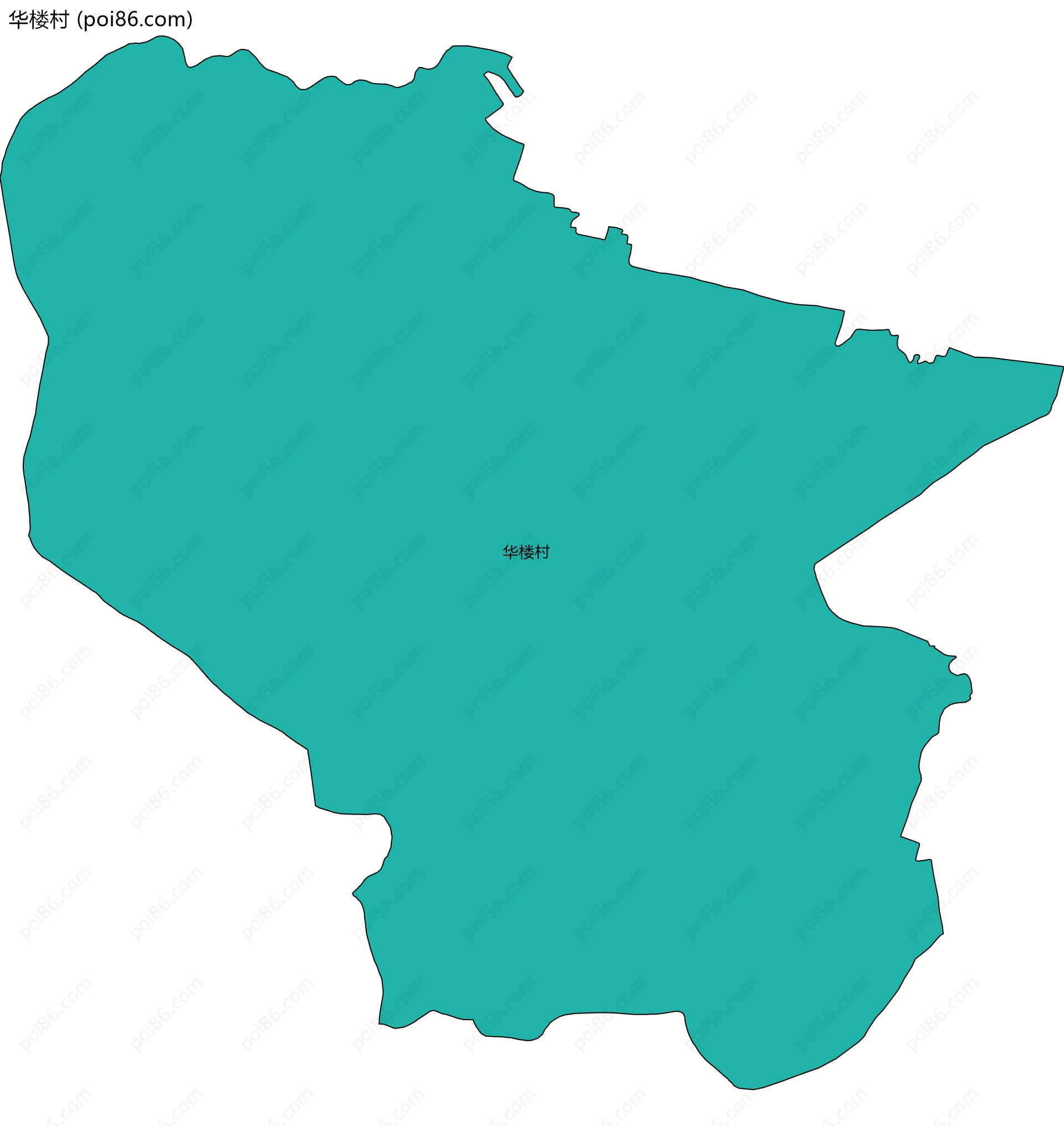 华楼村边界地图