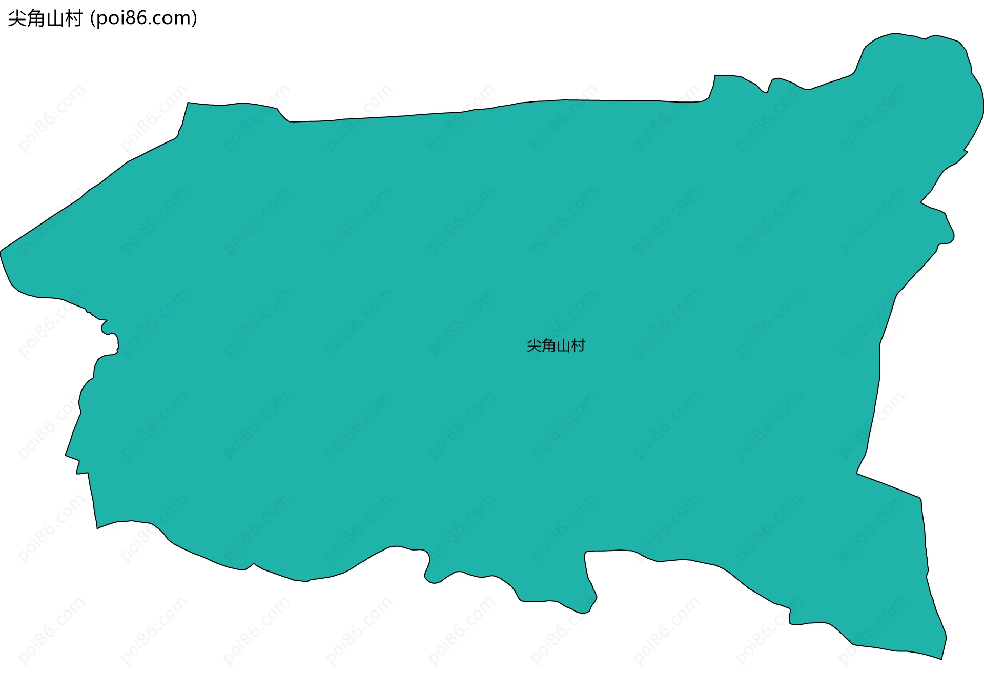 尖角山村边界地图