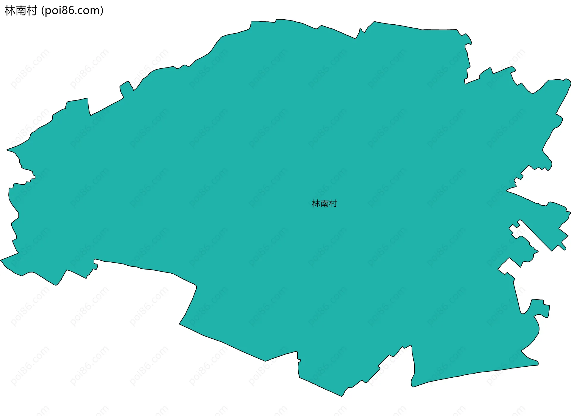 林南村边界地图