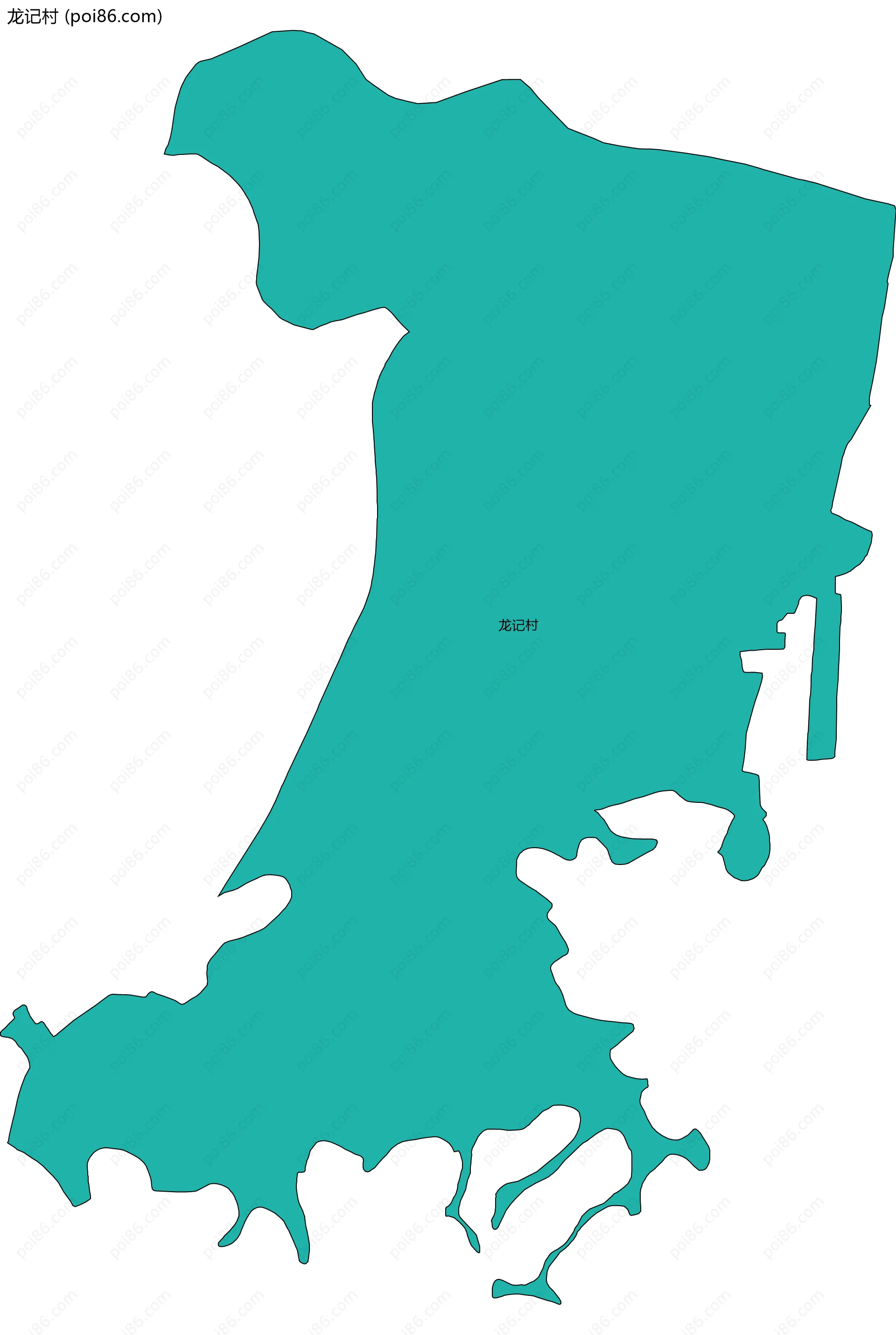 龙记村边界地图