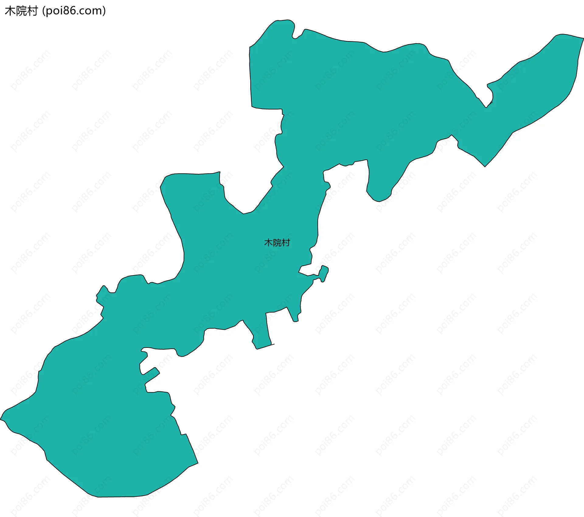 木院村边界地图
