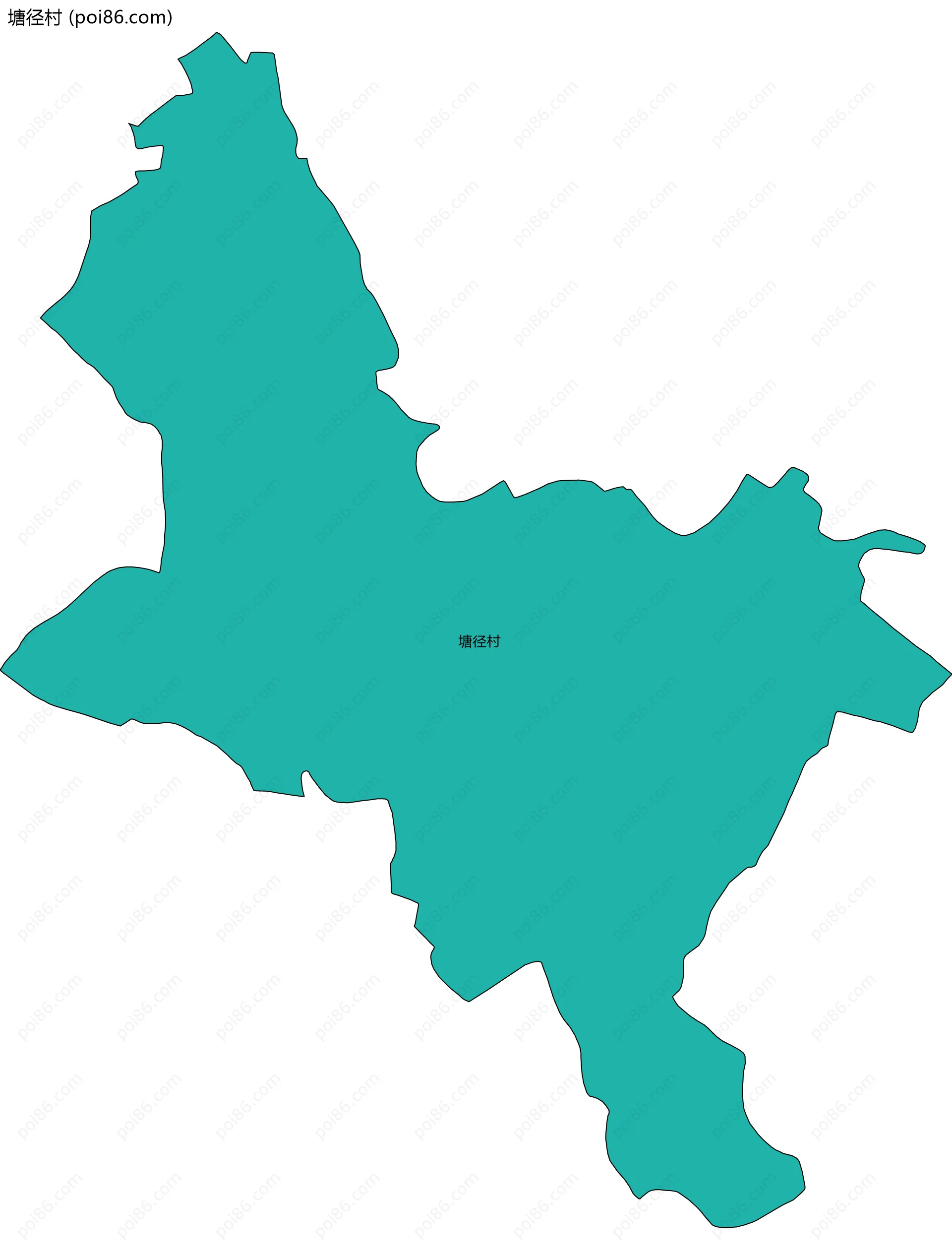 塘径村边界地图