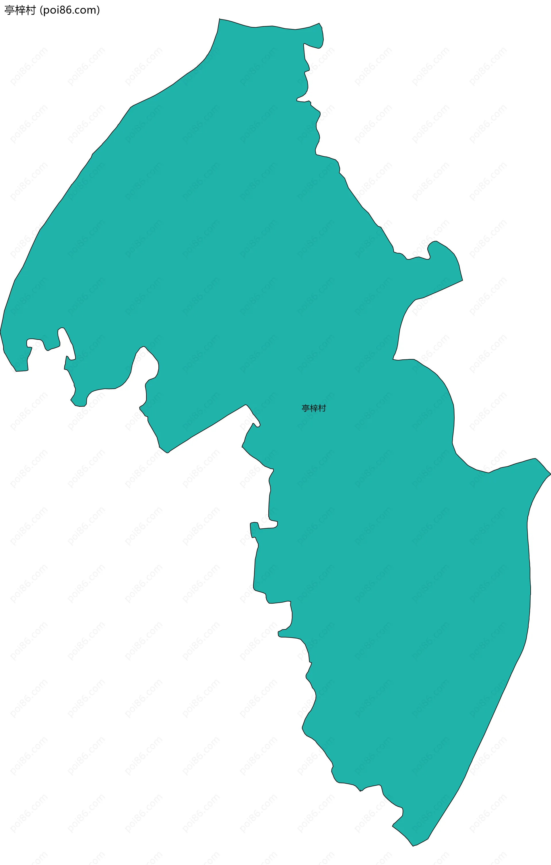 亭梓村边界地图