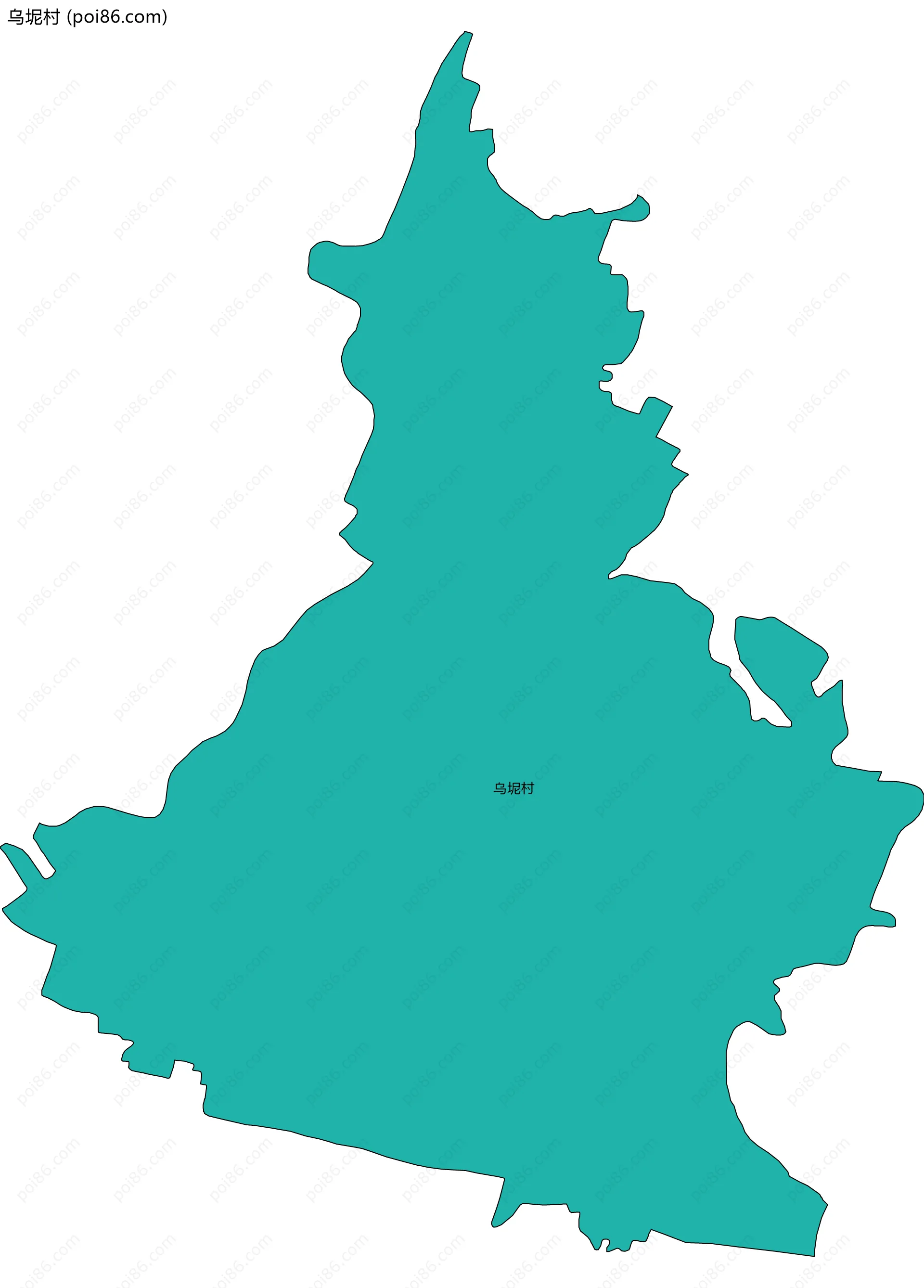 乌坭村边界地图