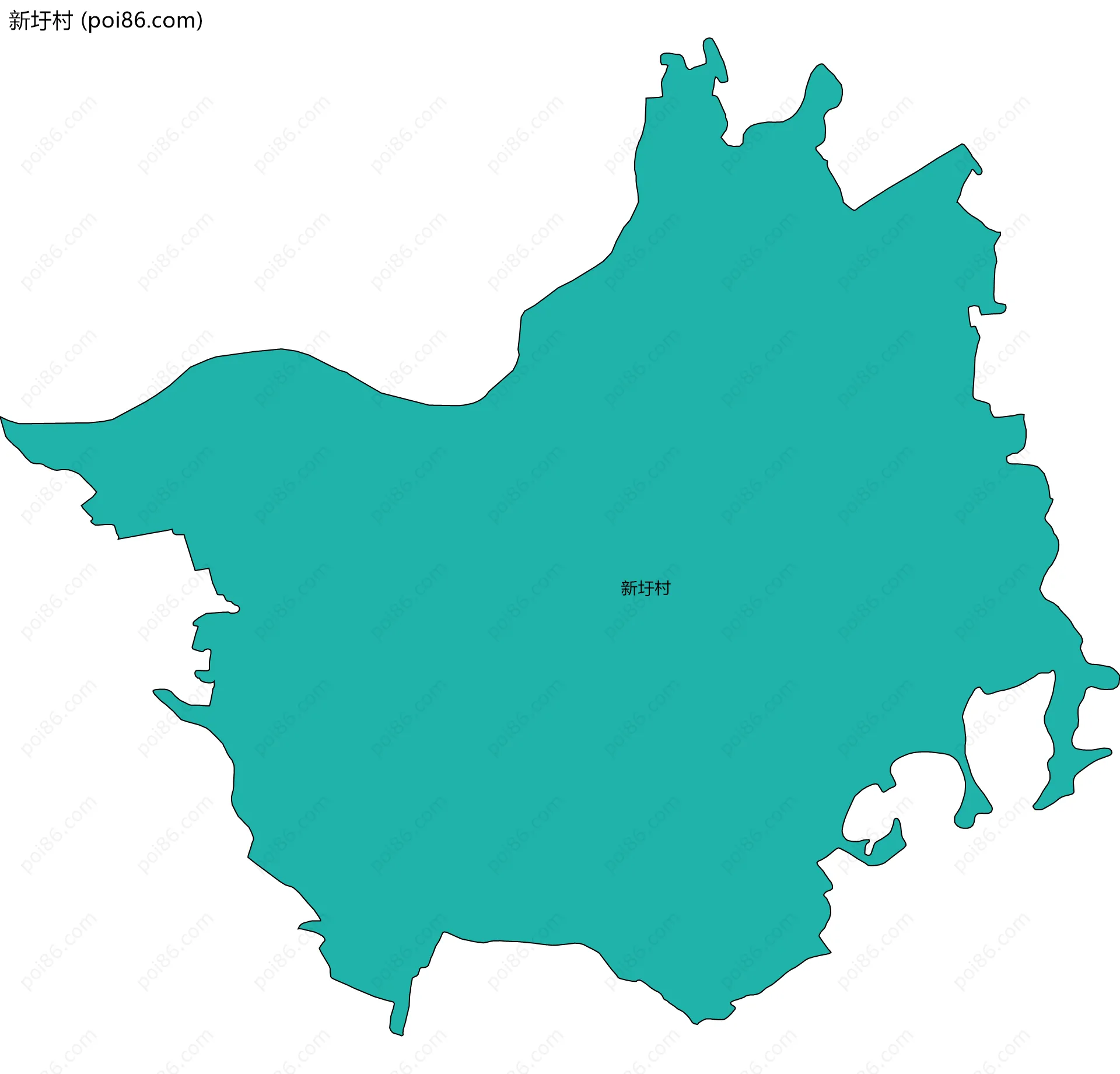 新圩村边界地图