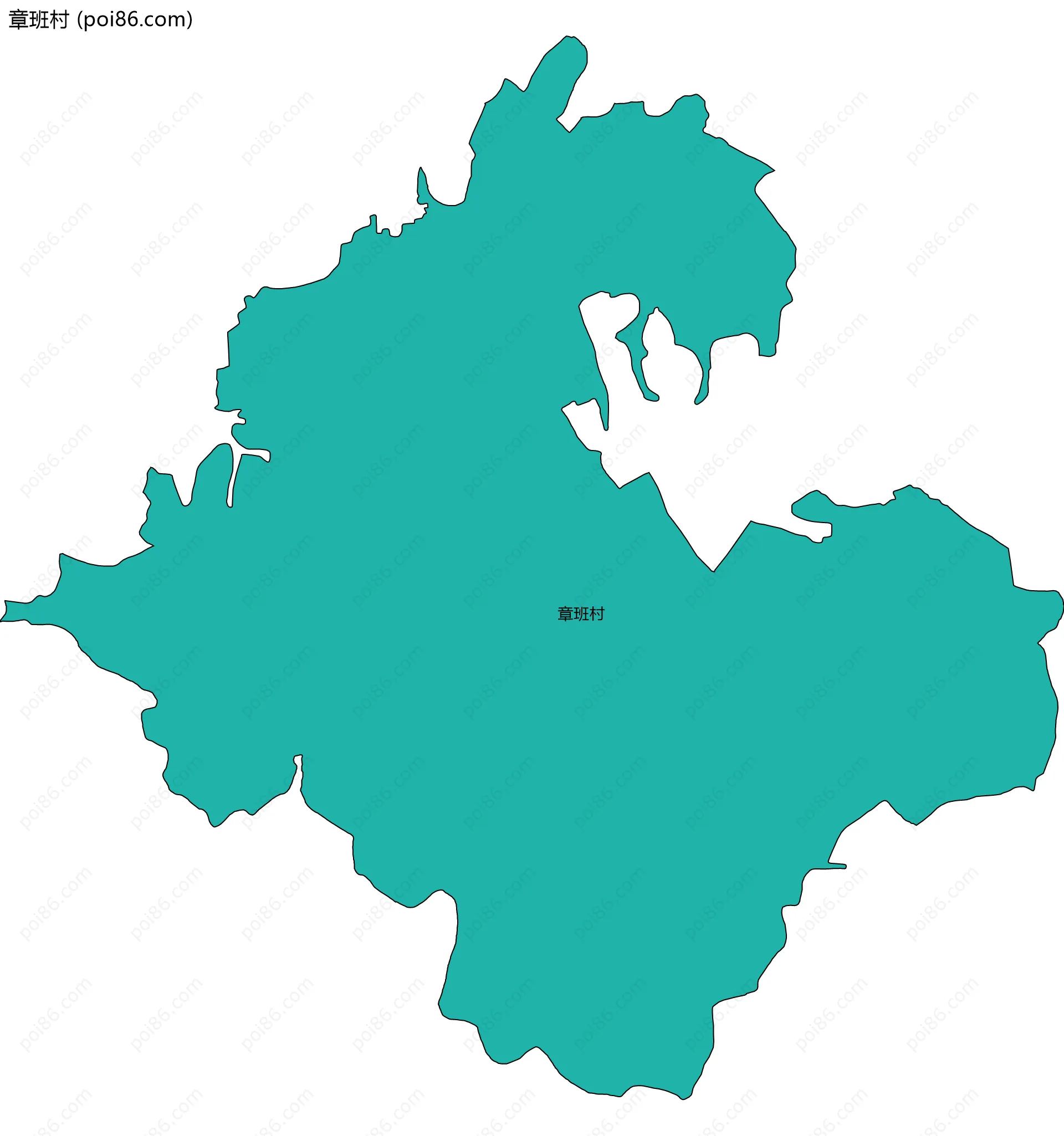 章班村边界地图