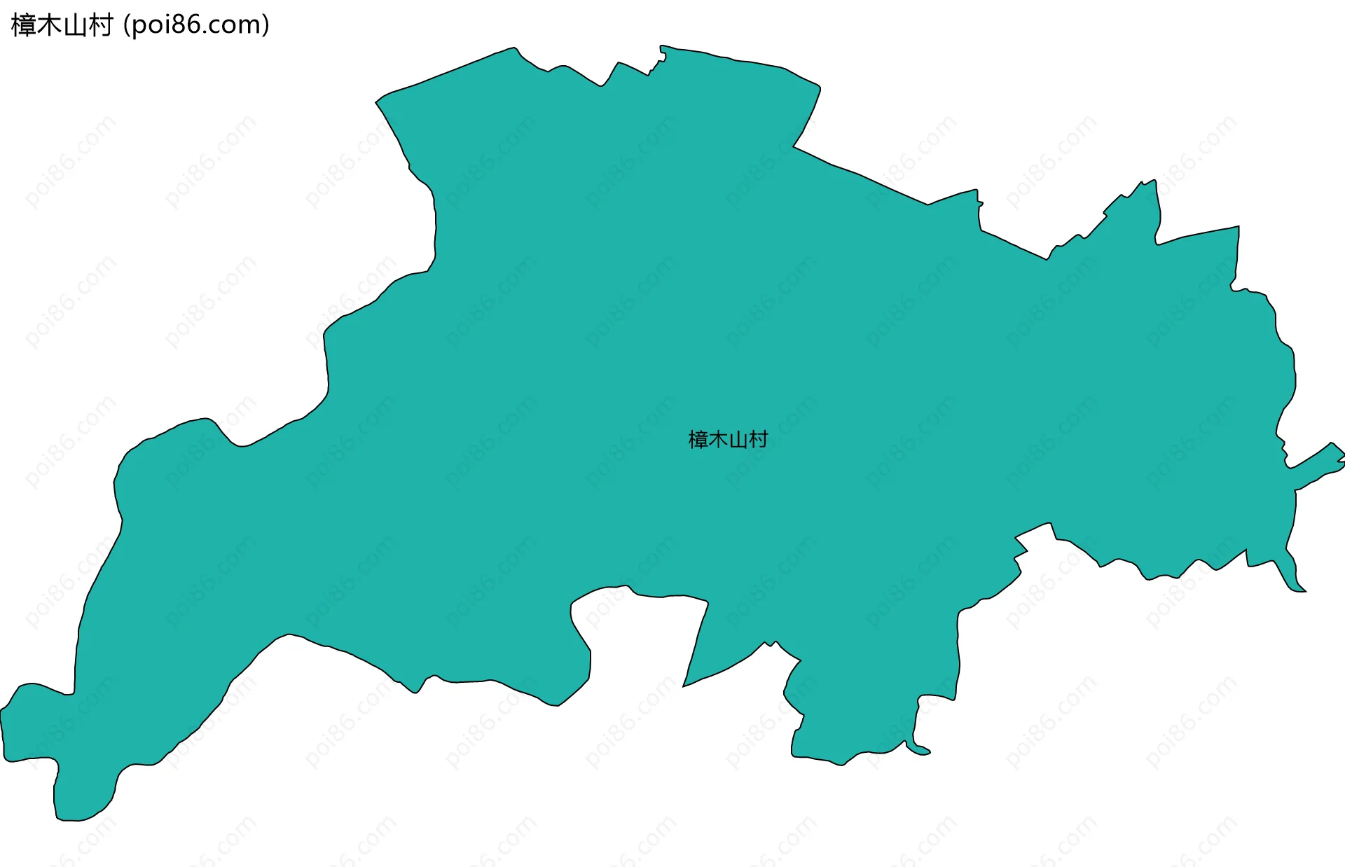 樟木山村边界地图