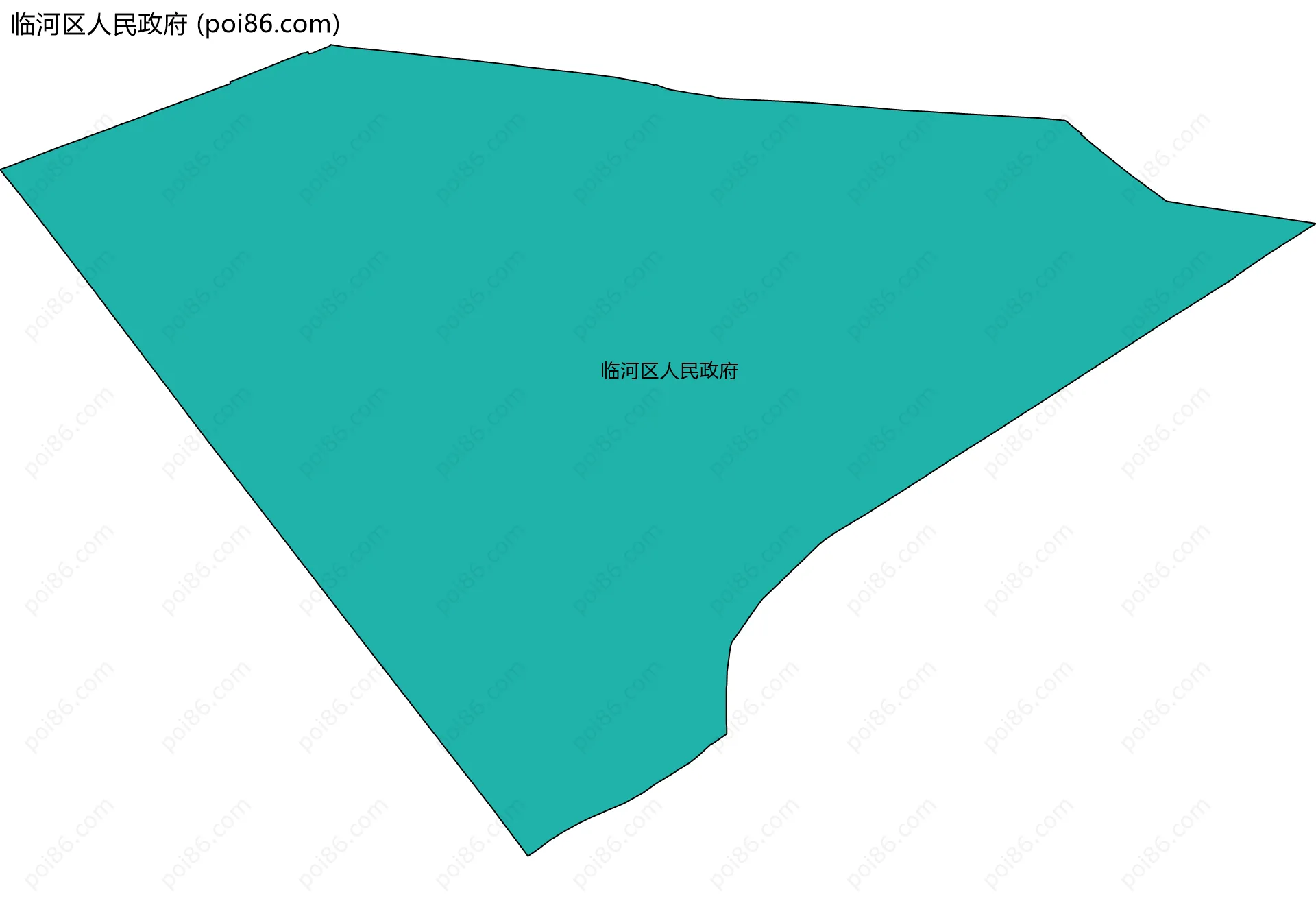 临河区人民政府边界地图(五级行政区划)