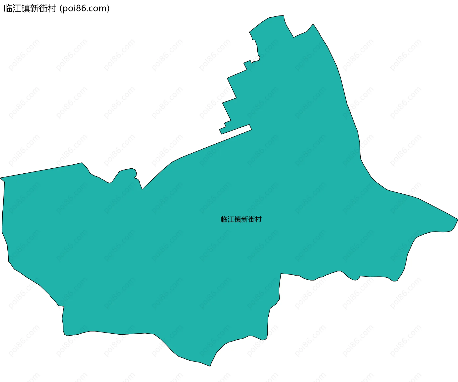 临江镇新街村边界地图