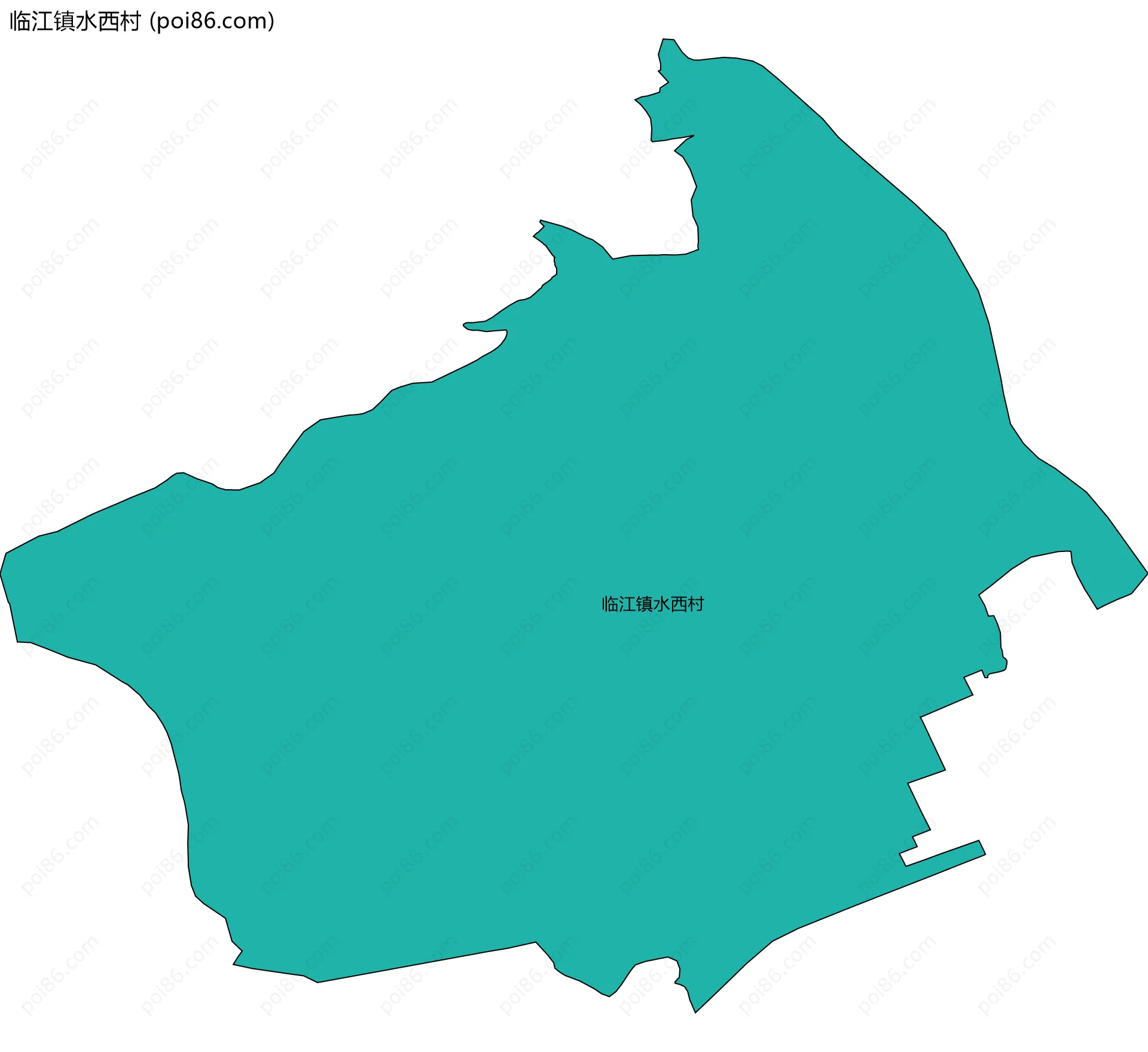 临江镇水西村边界地图