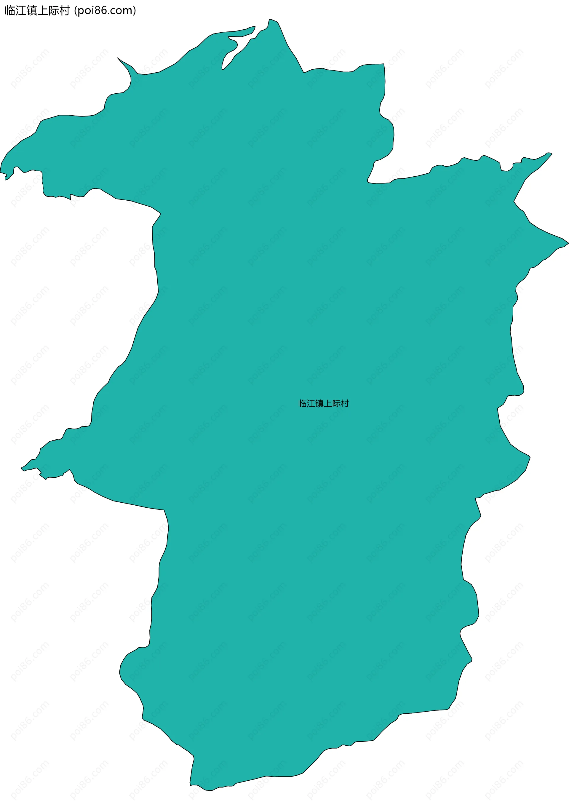 临江镇上际村边界地图
