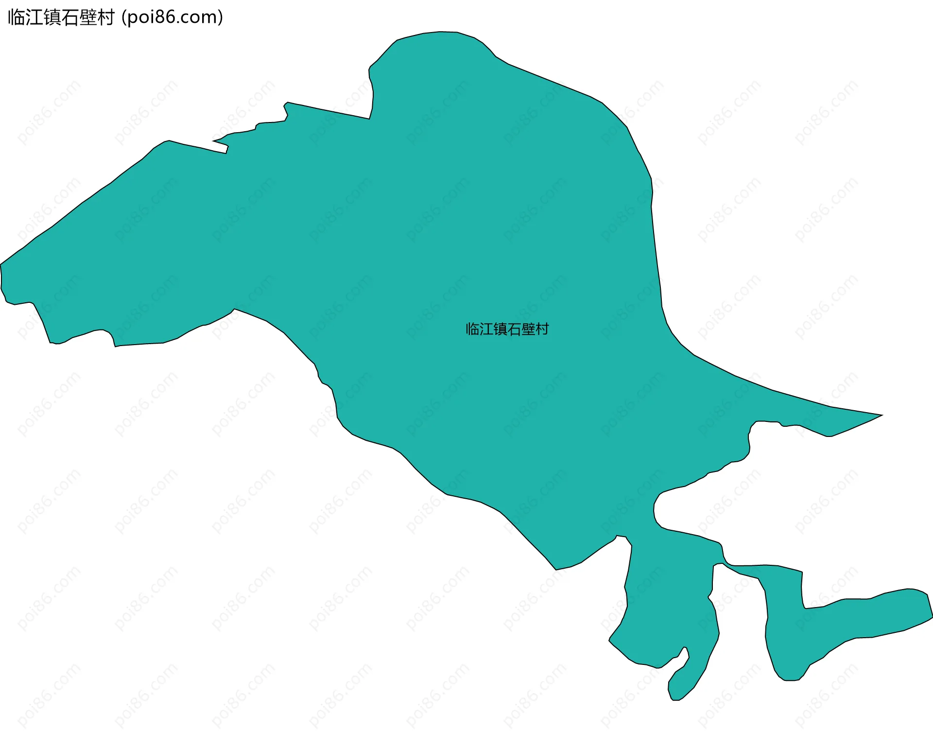 临江镇石壁村边界地图