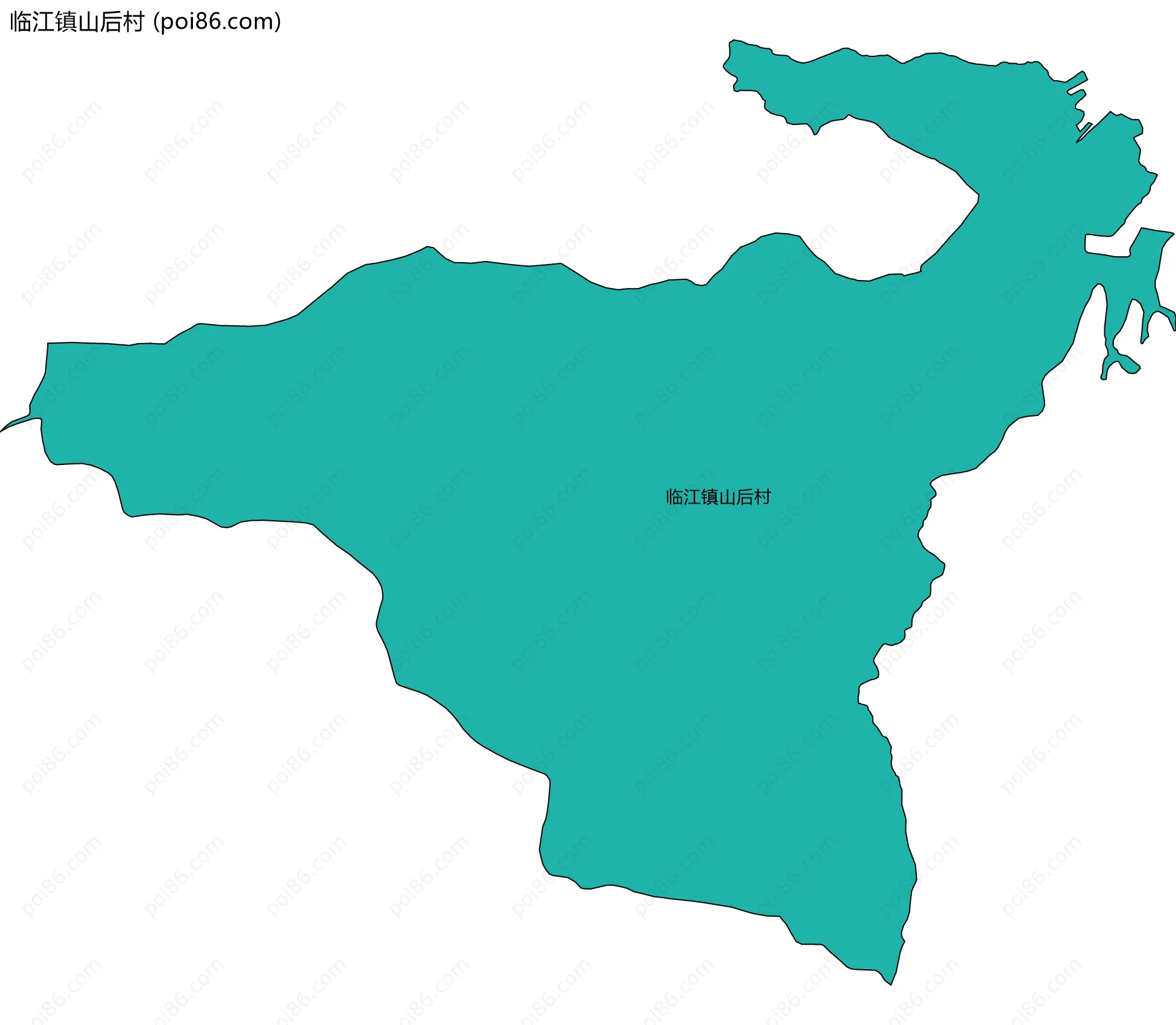 临江镇山后村边界地图