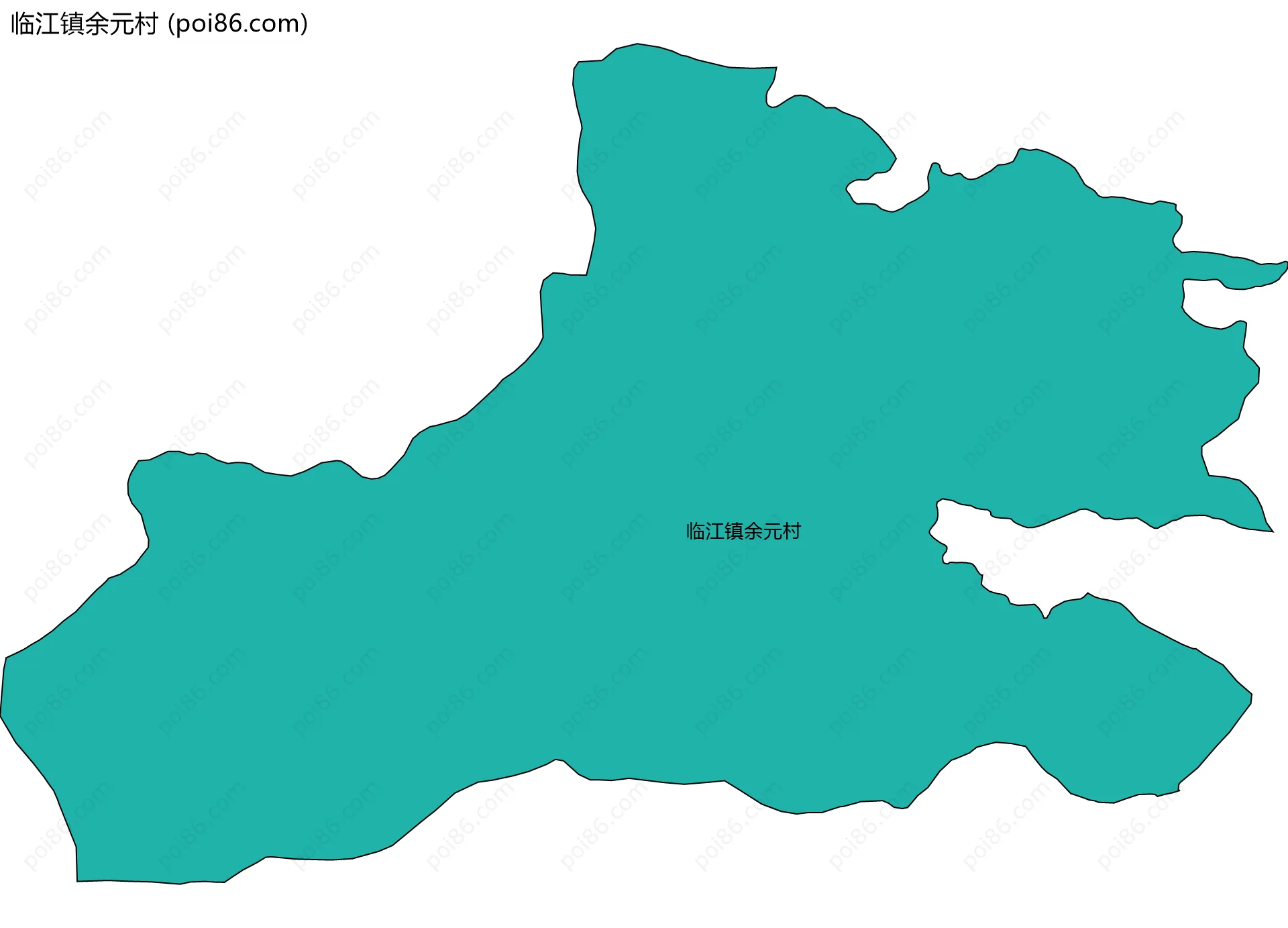临江镇余元村边界地图
