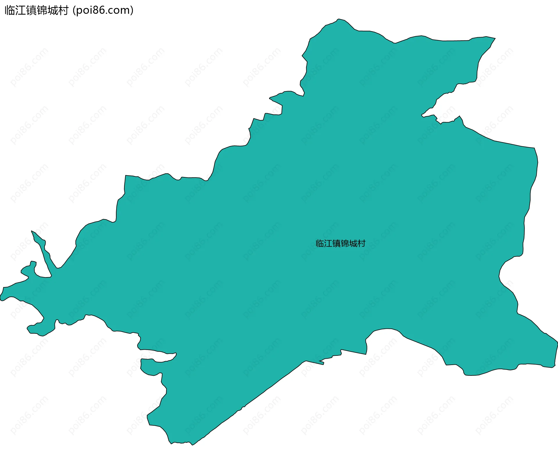 临江镇锦城村边界地图