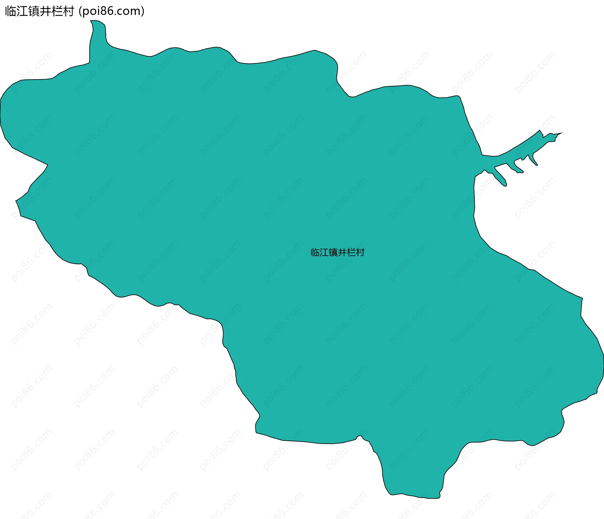 临江镇井栏村边界地图