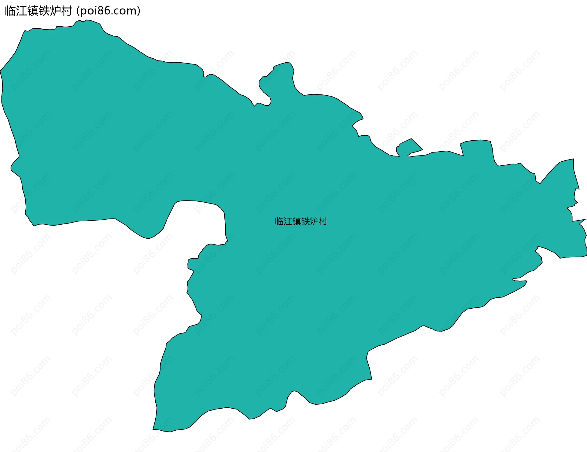 临江镇铁炉村边界地图