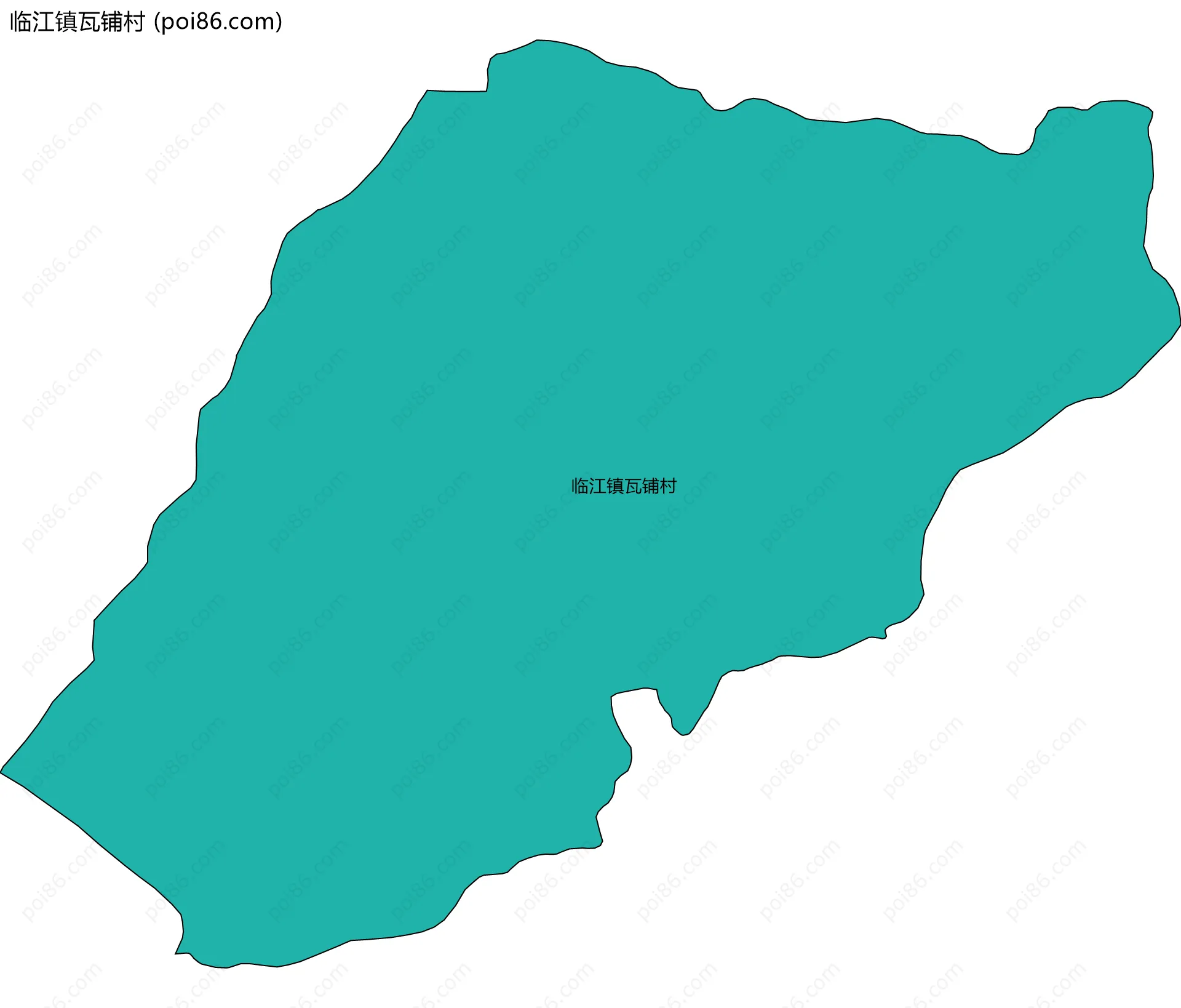 临江镇瓦铺村边界地图