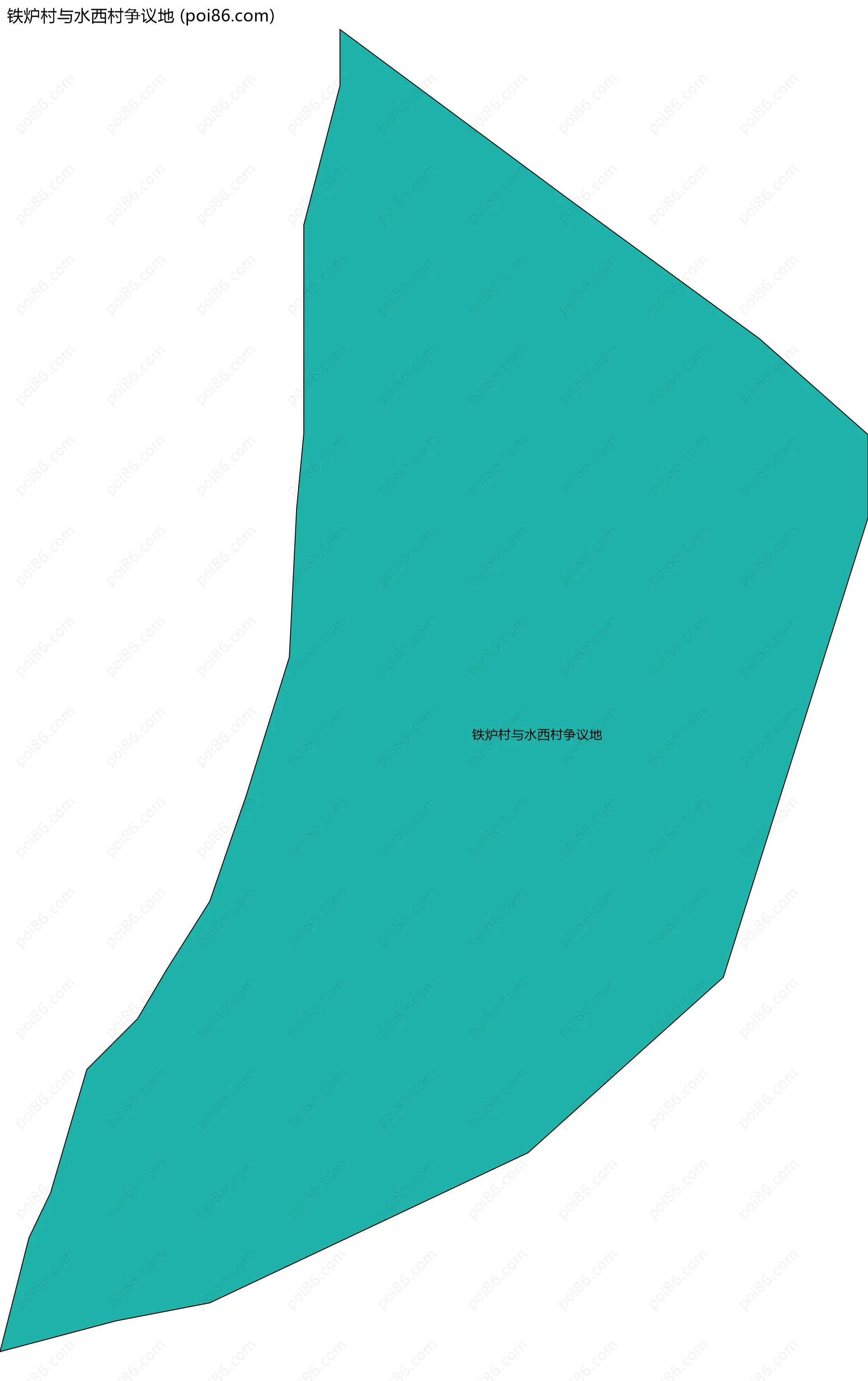 铁炉村与水西村争议地边界地图