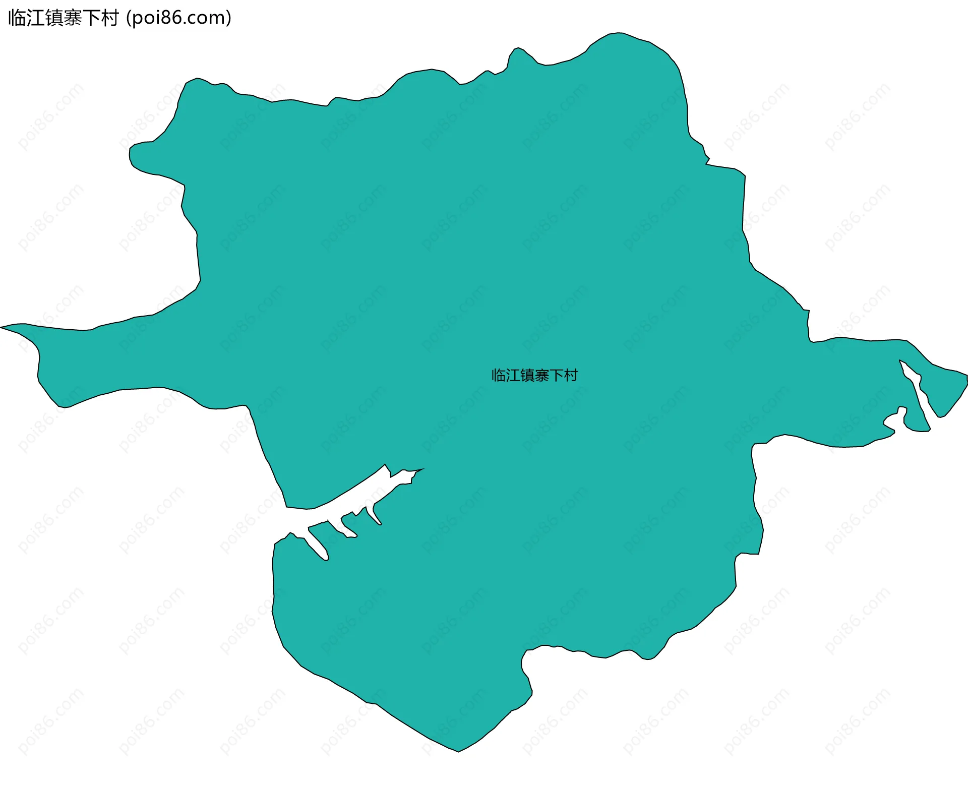 临江镇寨下村边界地图