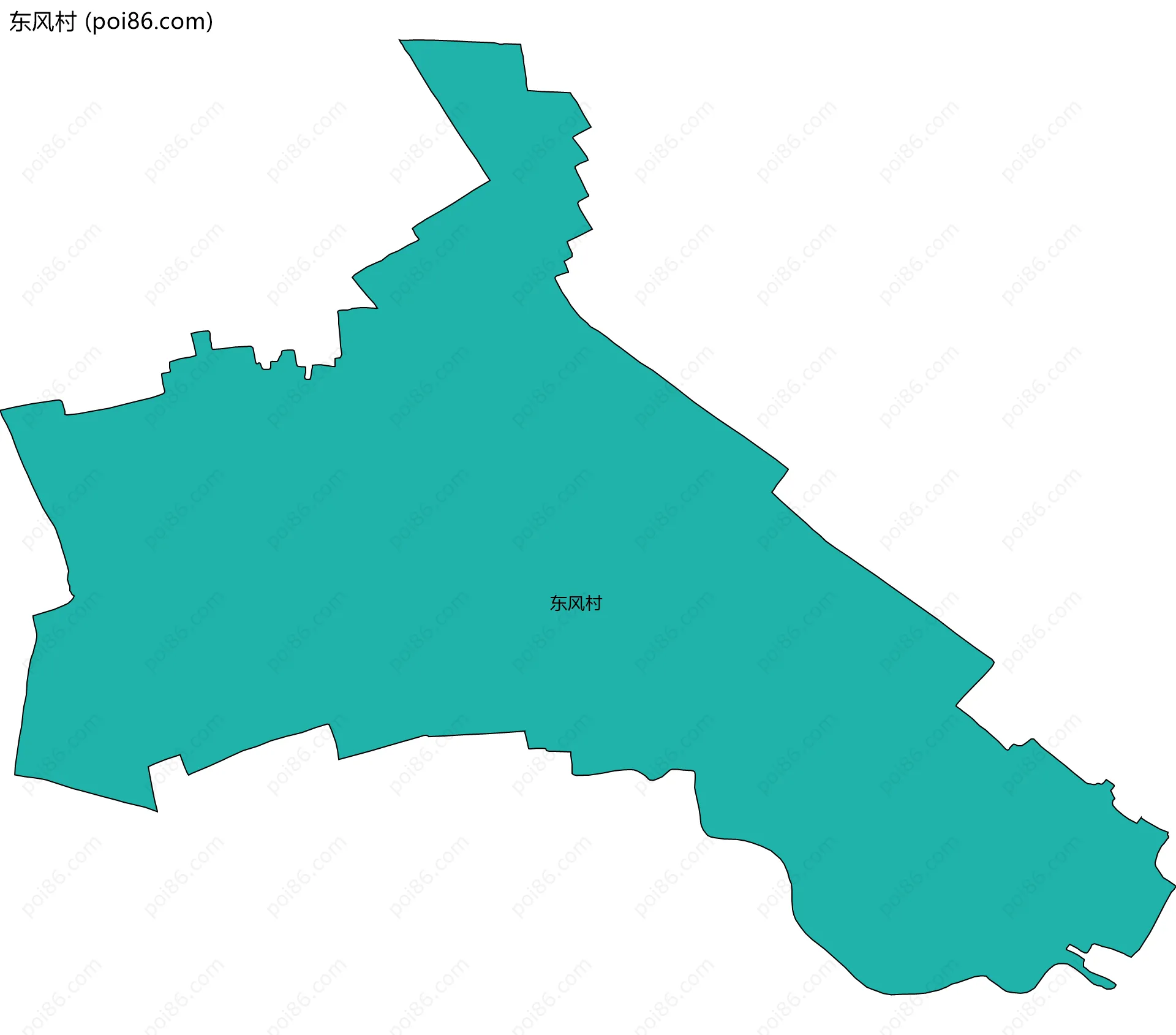 东风村边界地图