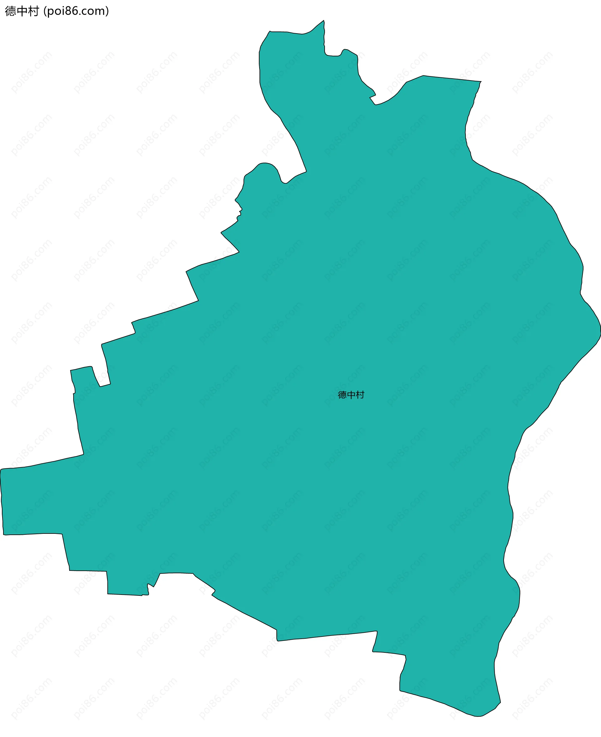 德中村边界地图