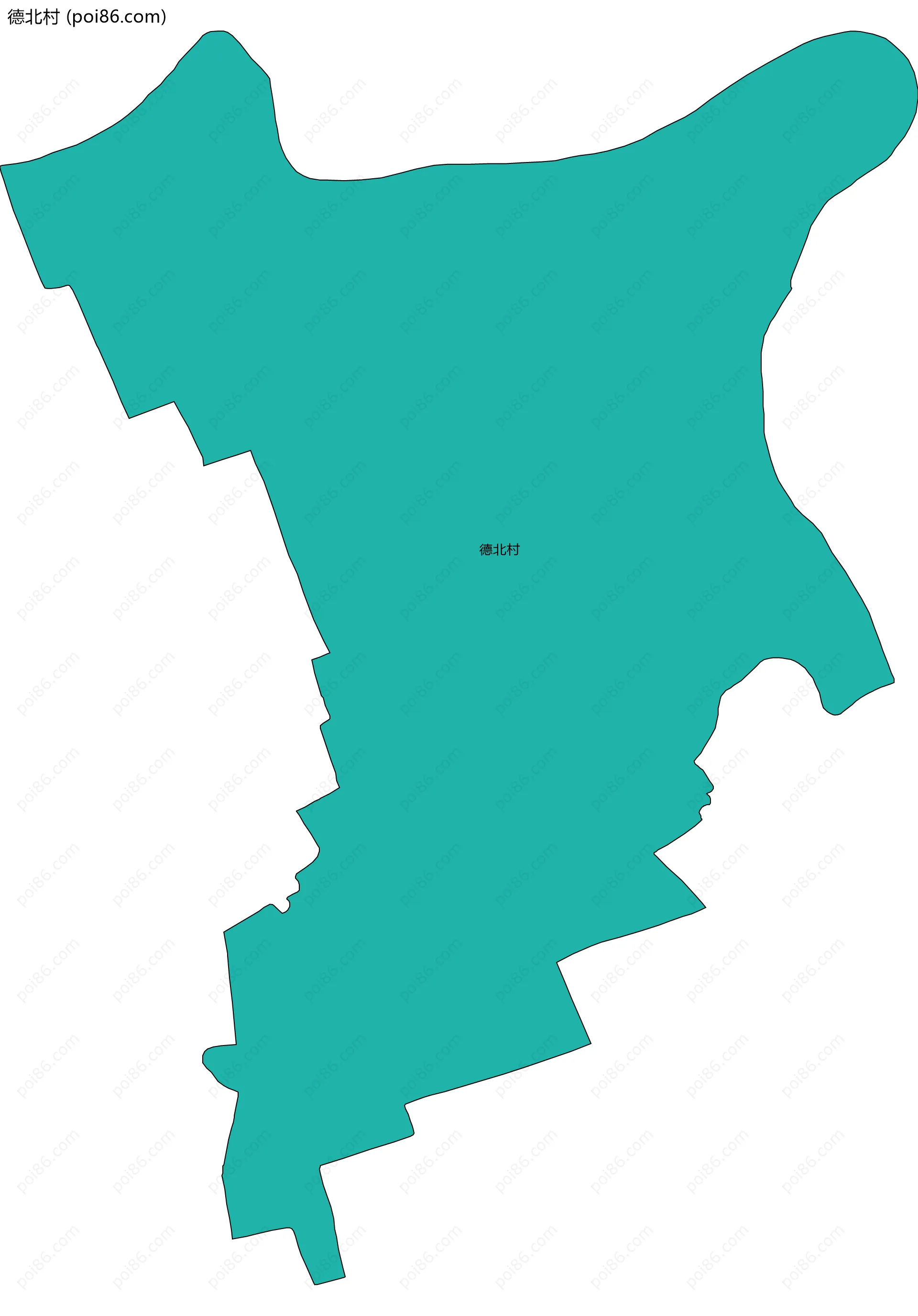 德北村边界地图