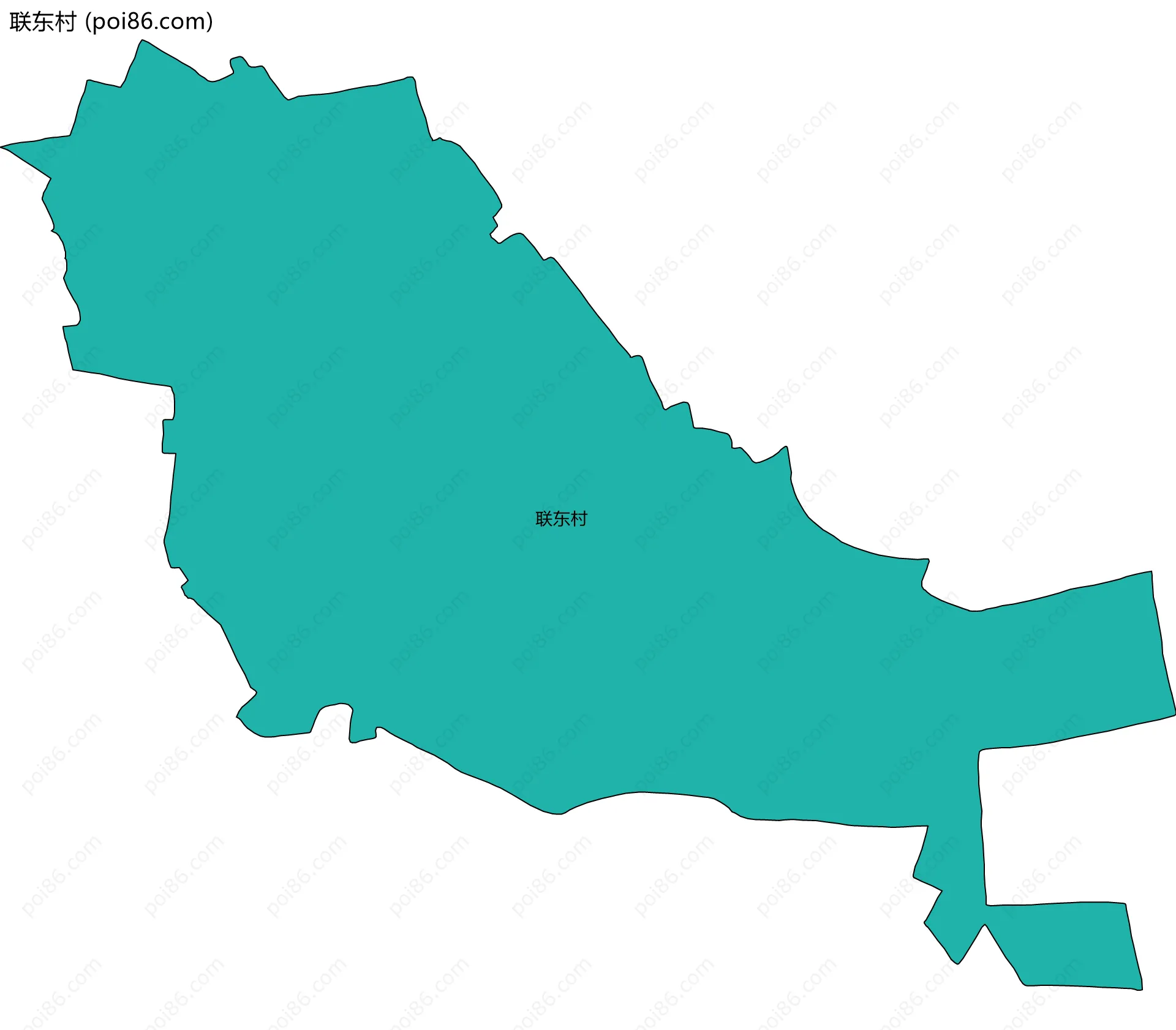 联东村边界地图