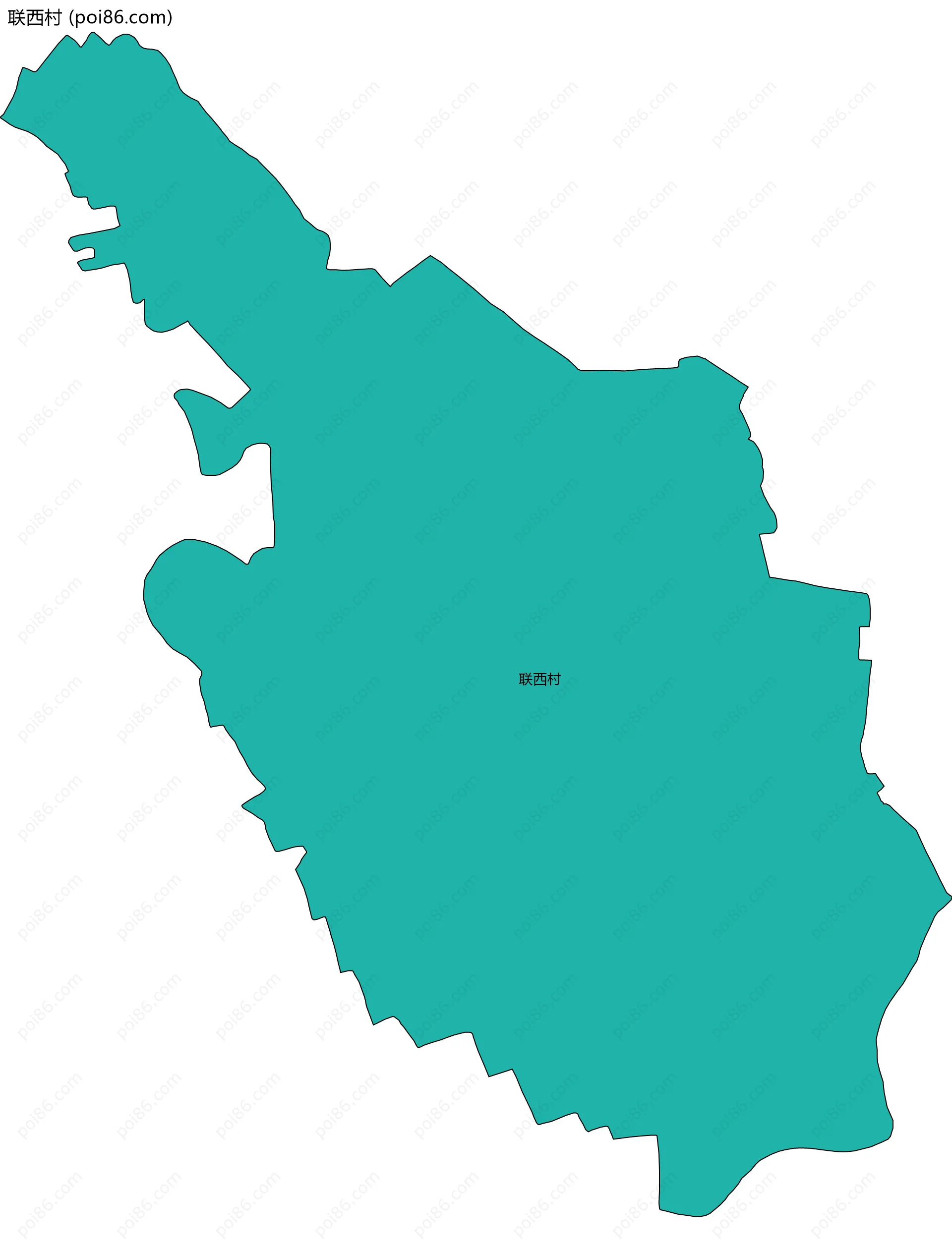 联西村边界地图