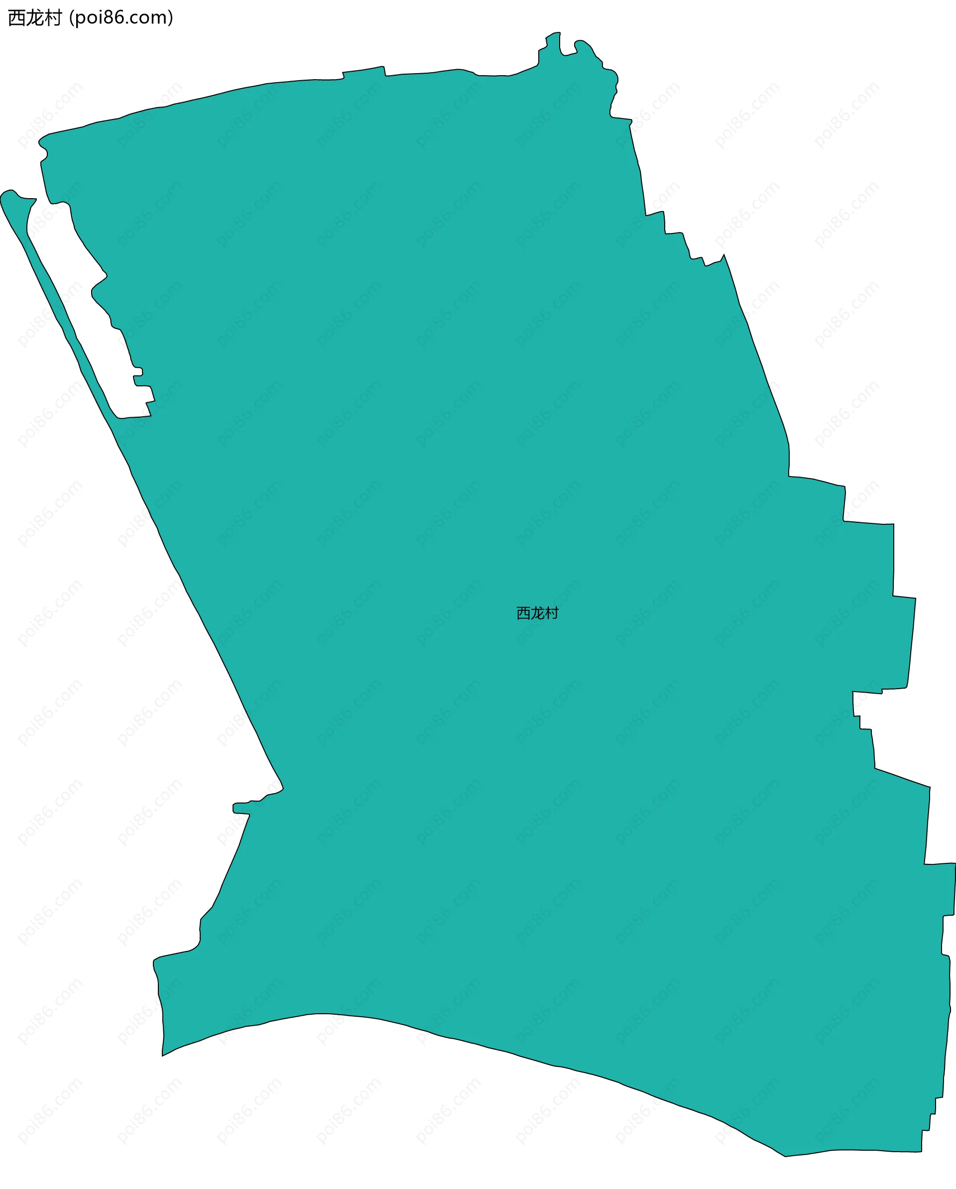 西龙村边界地图