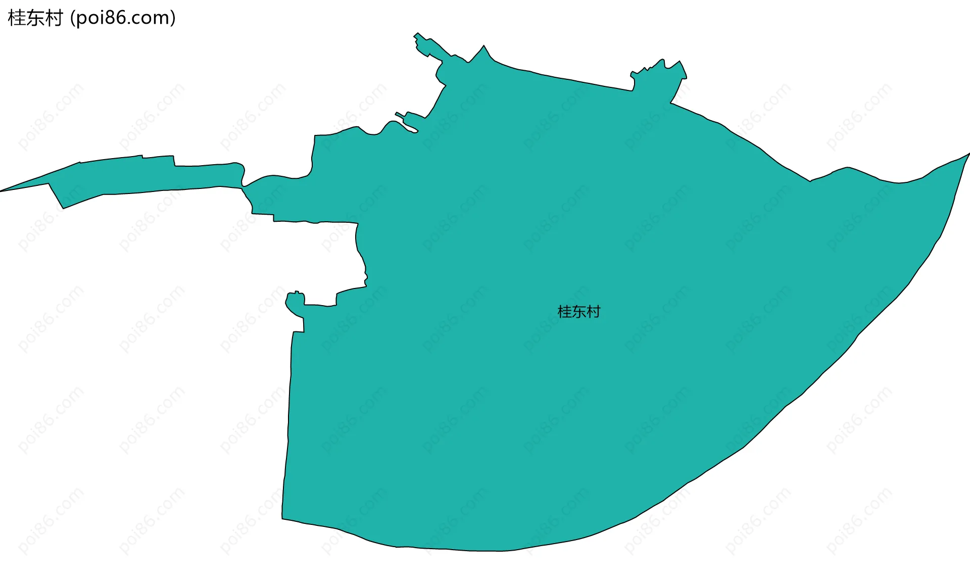 桂东村边界地图