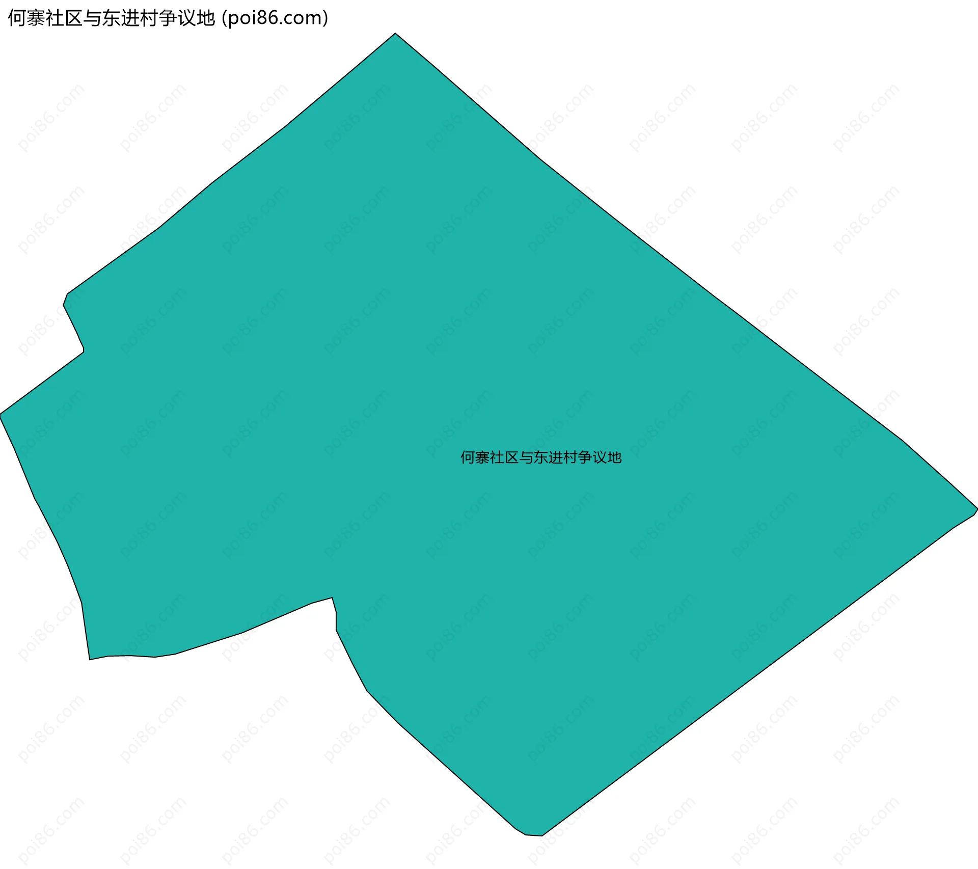 何寨社区与东进村争议地边界地图