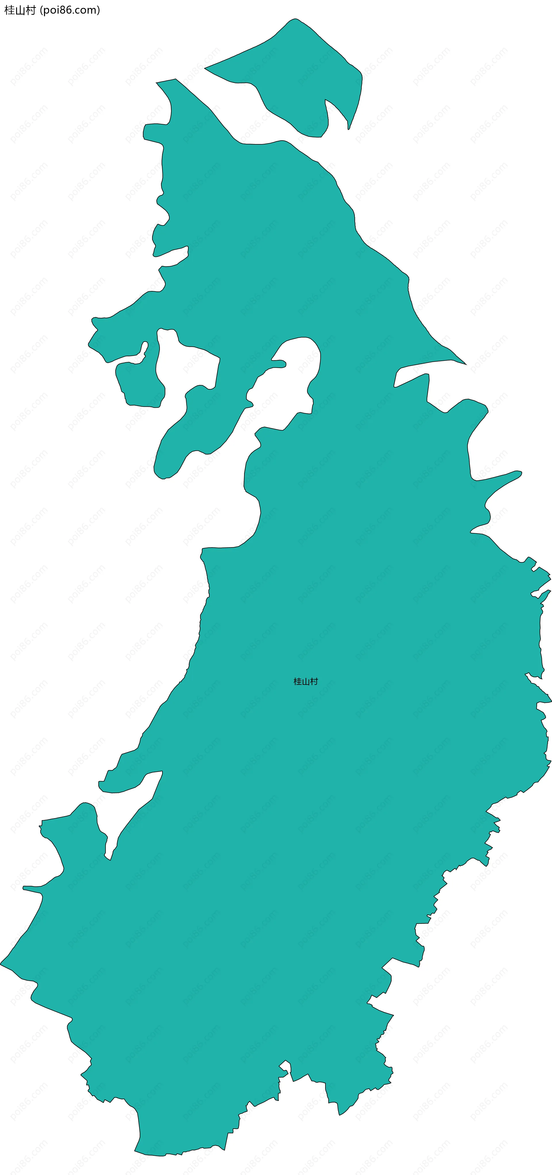 桂山村边界地图