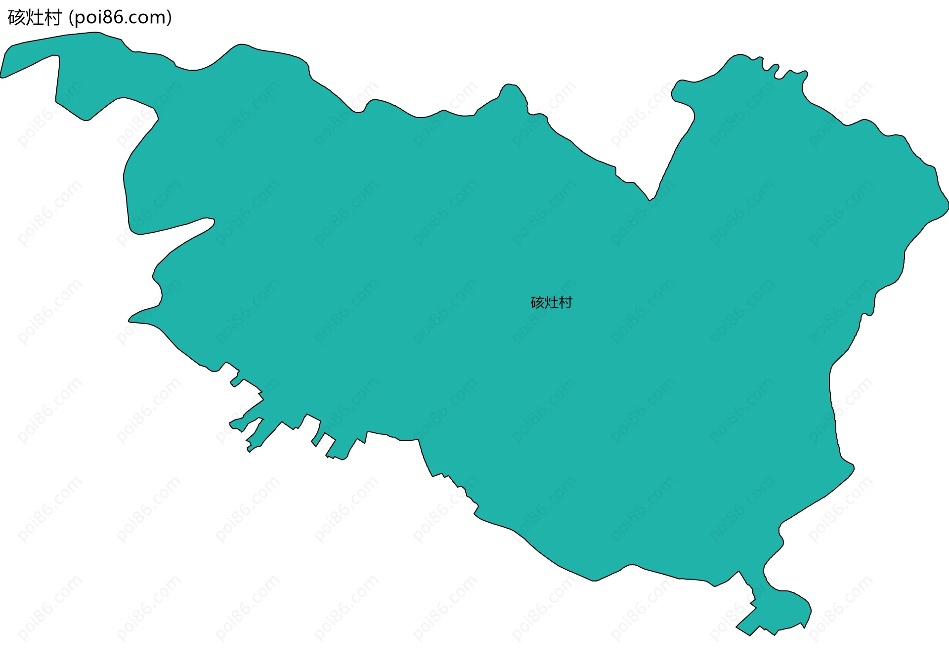 硋灶村边界地图