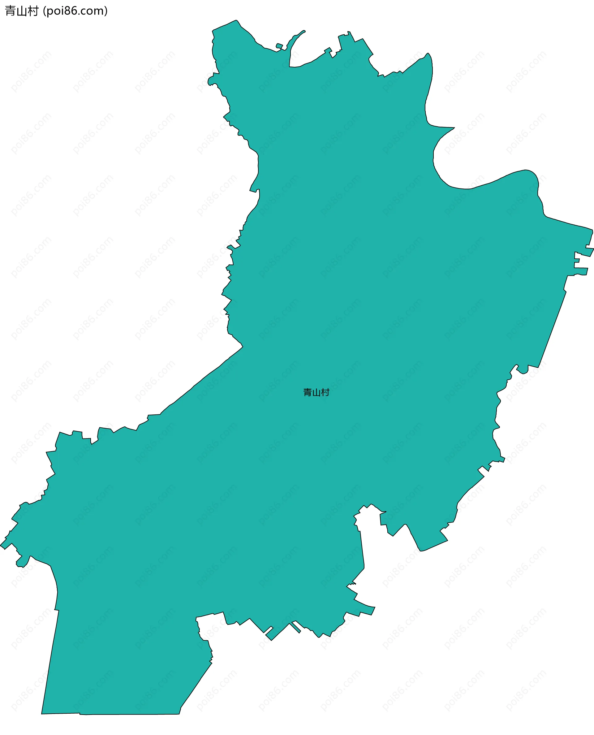 青山村边界地图
