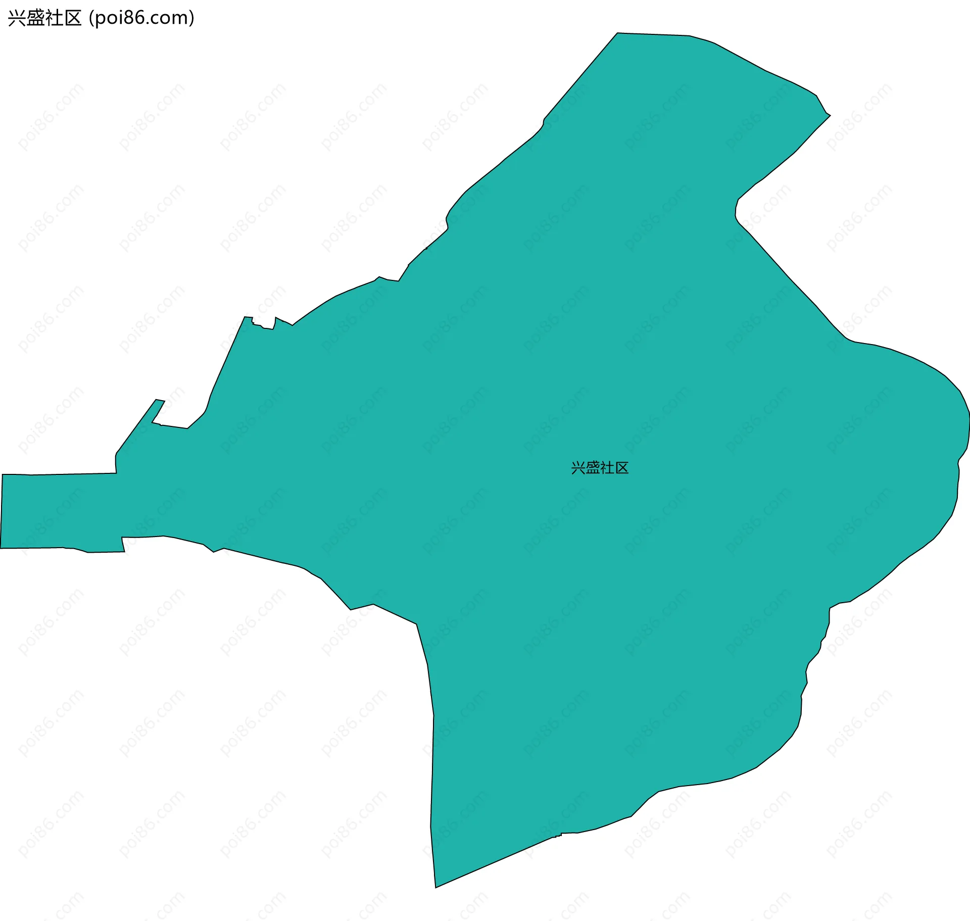 兴盛社区边界地图