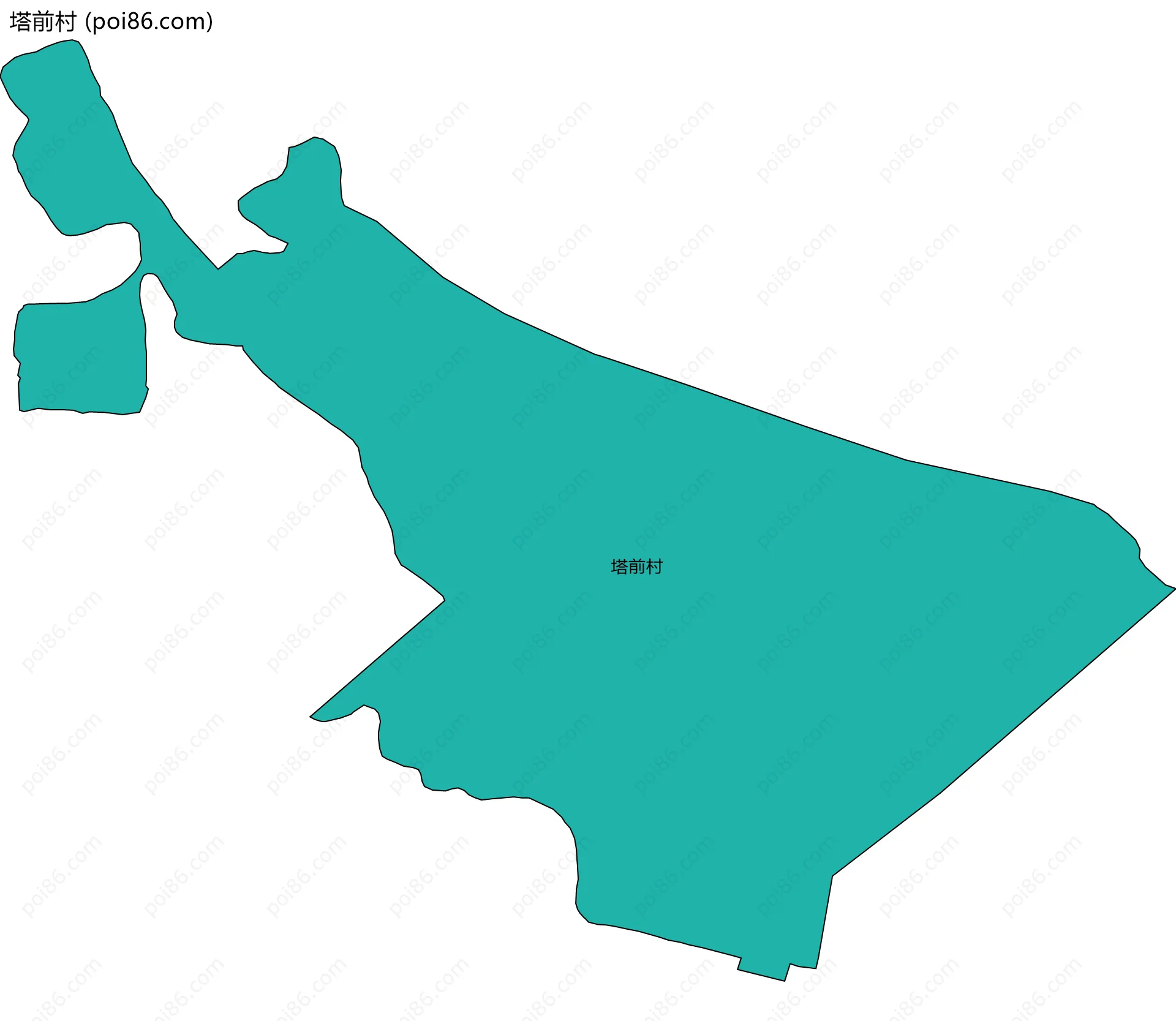 塔前村边界地图