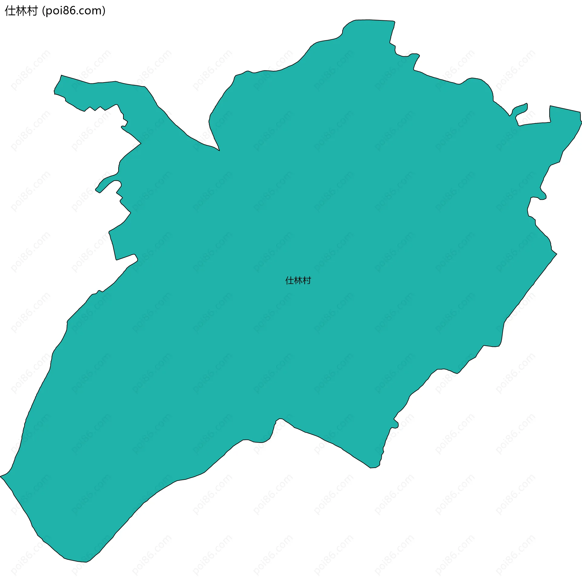 仕林村边界地图