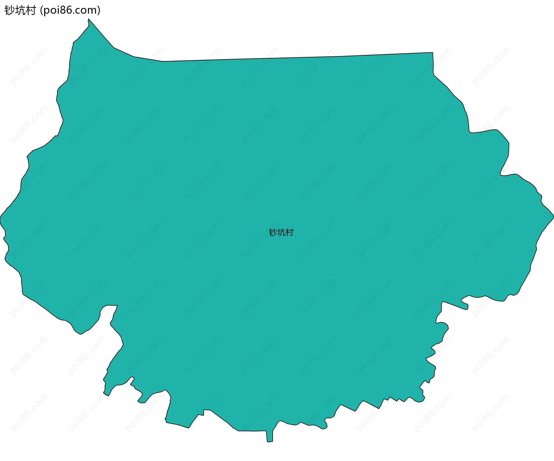 钞坑村边界地图