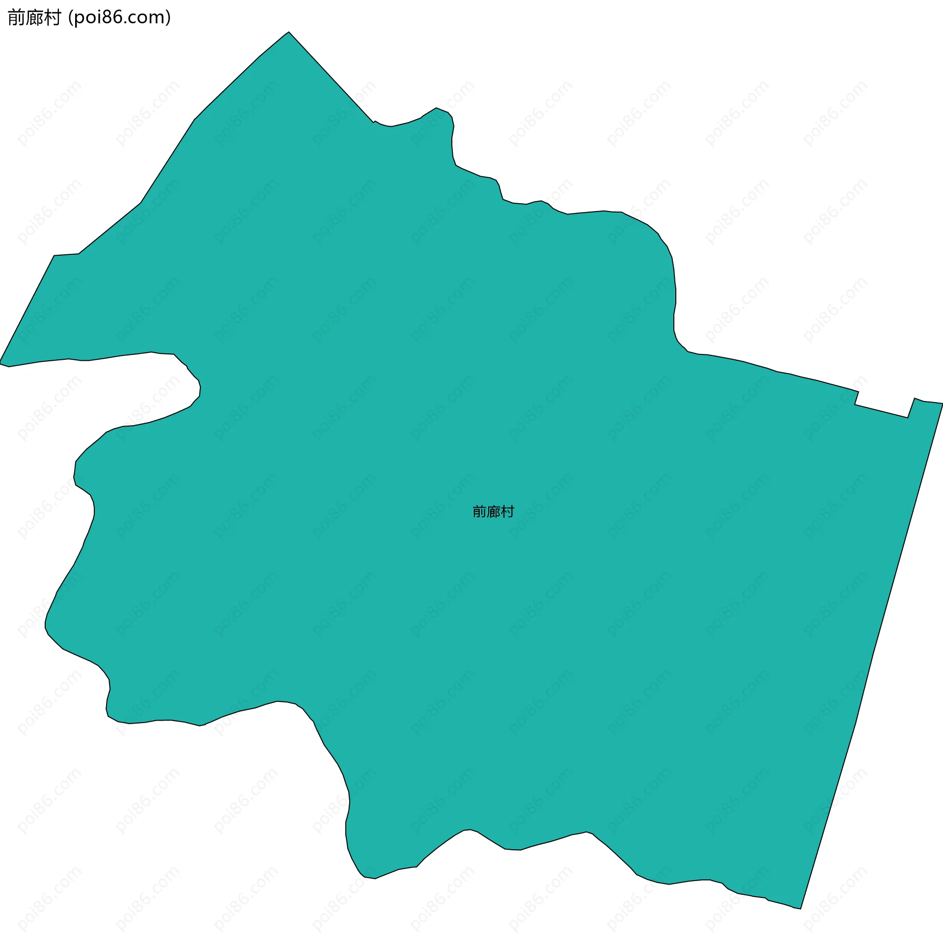 前廊村边界地图