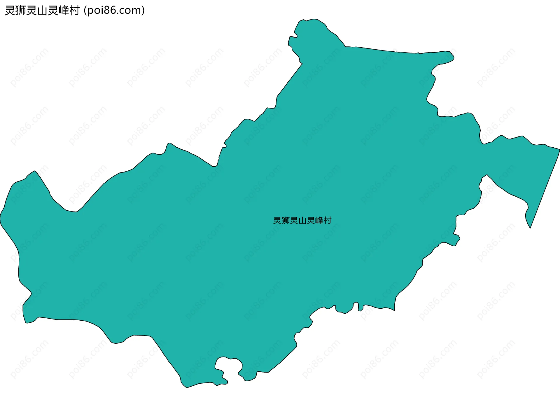灵狮灵山灵峰村边界地图