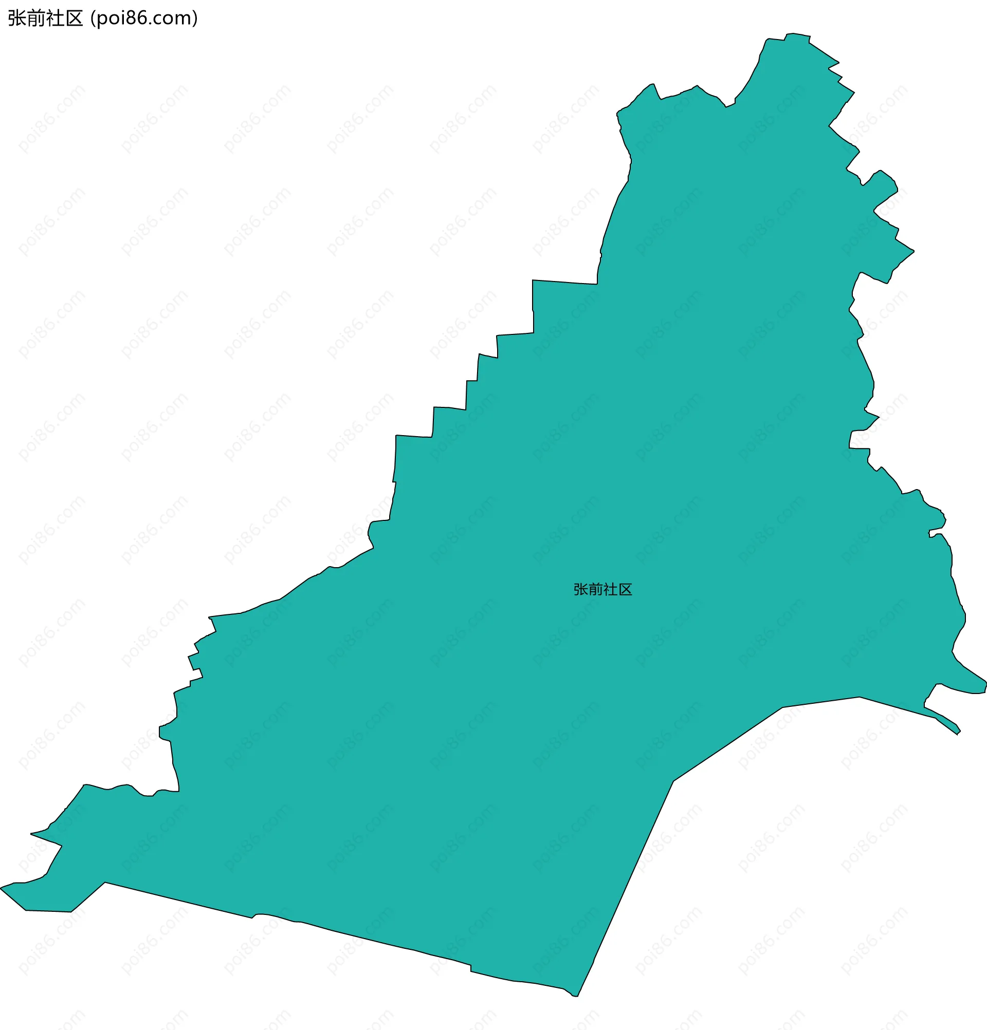 张前社区边界地图