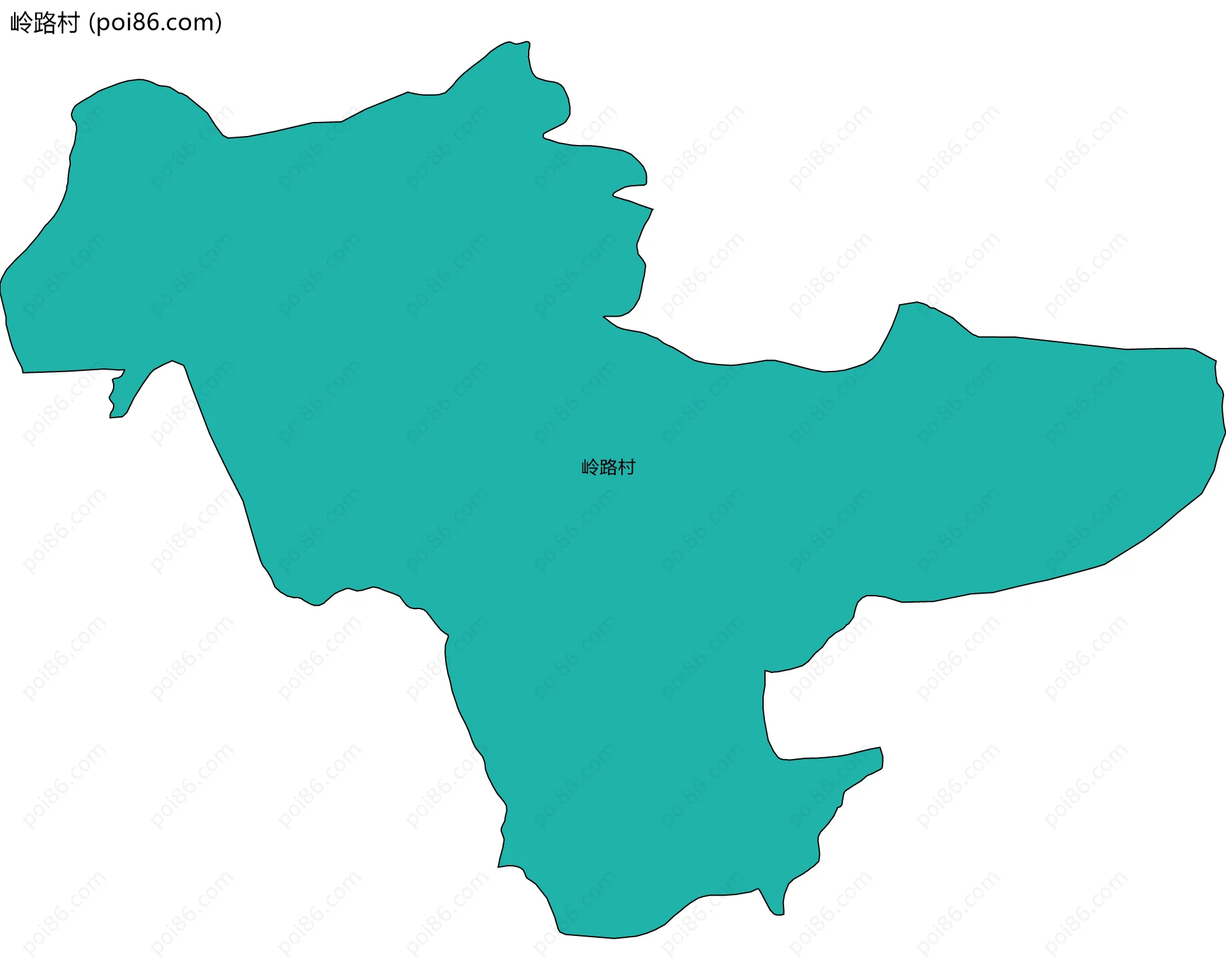 岭路村边界地图