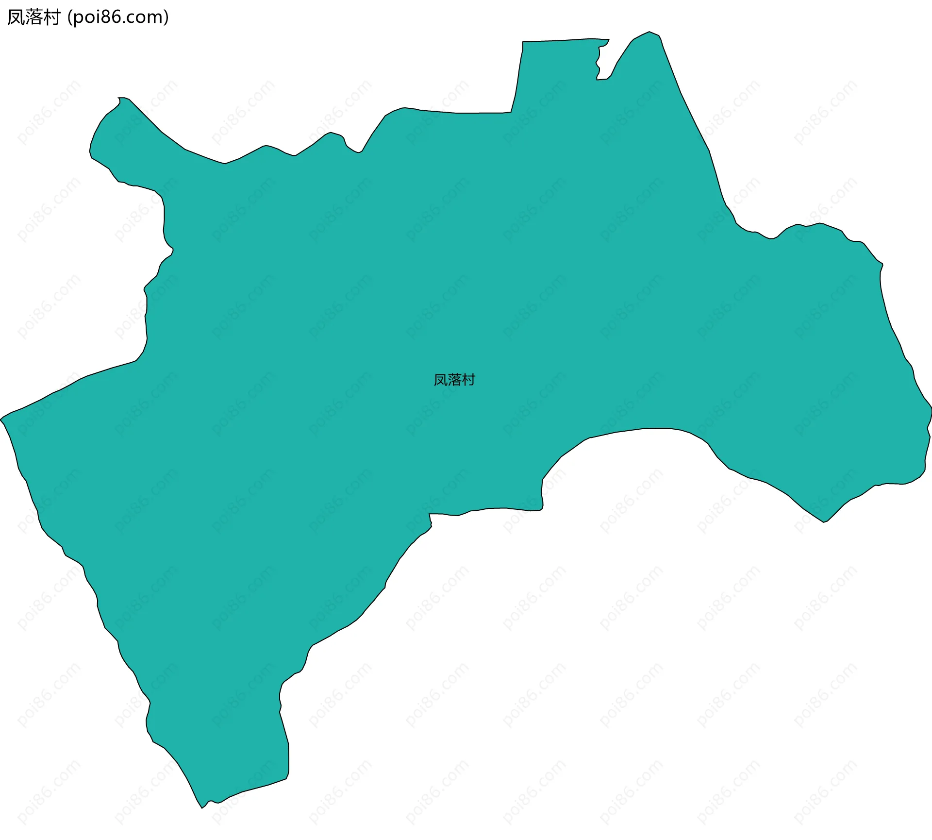 凤落村边界地图