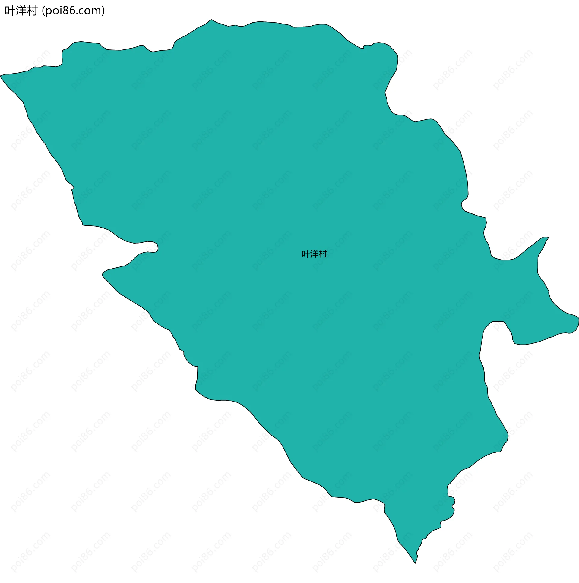 叶洋村边界地图