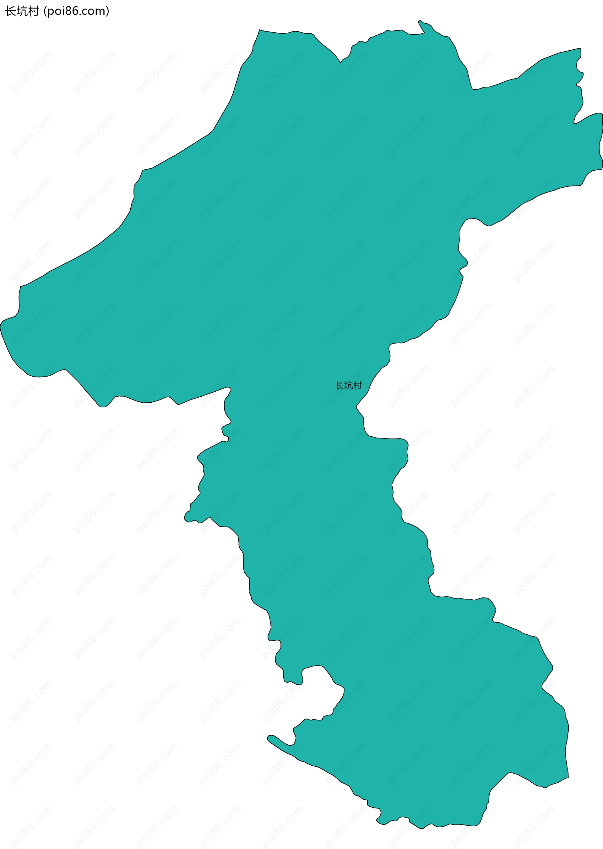 长坑村边界地图