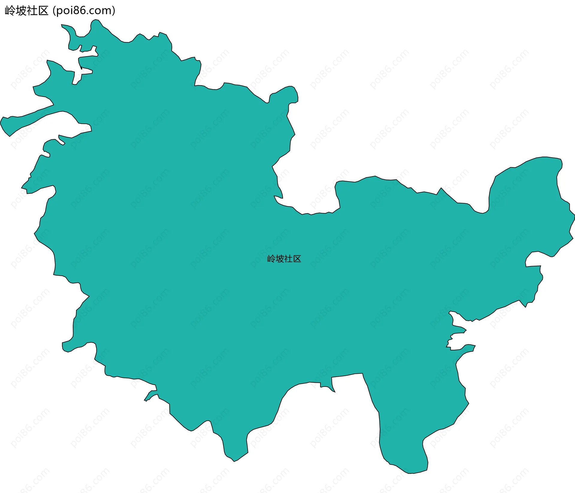 岭坡社区边界地图